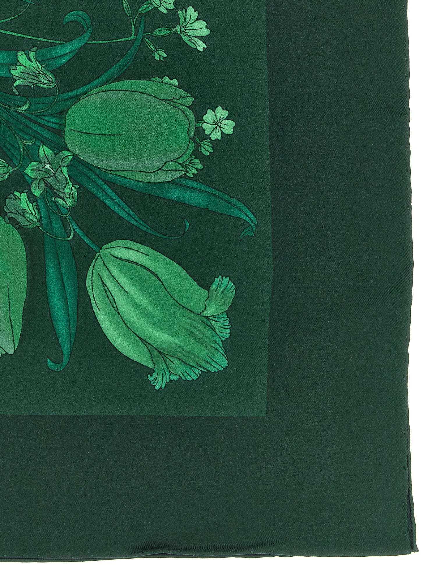 Gucci Pattern Scarf In Green