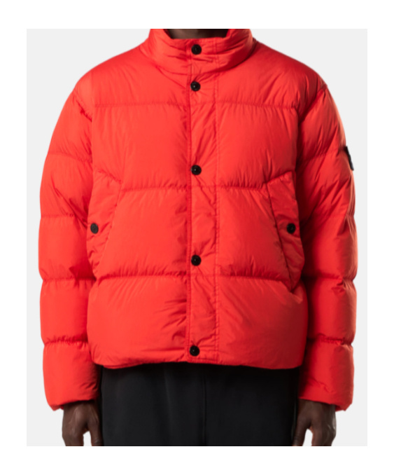 Stone Island Crinkles Reps Ny Bomber Jacket In Orange