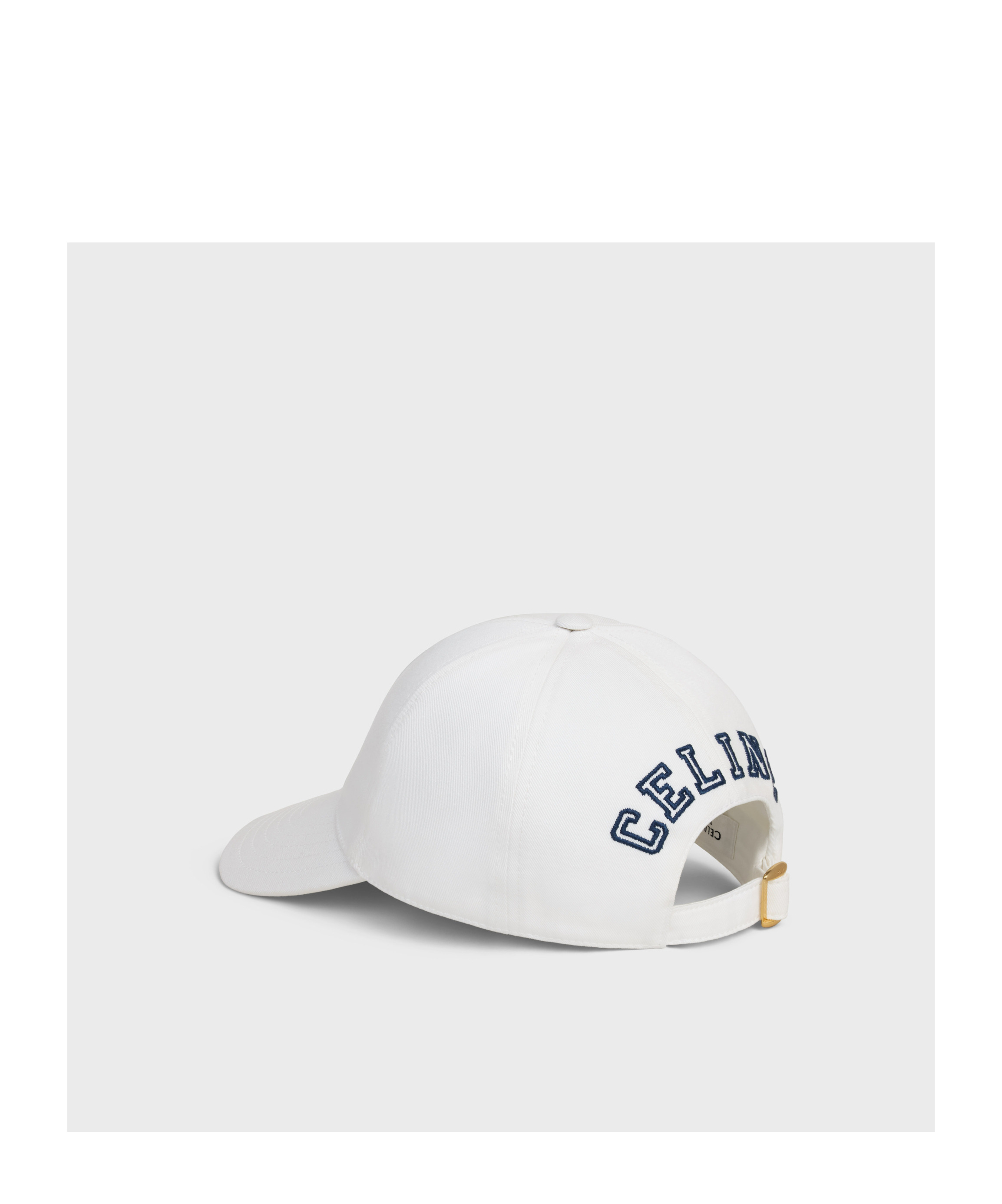 Celine Anchor Baseball Cap In Washed Cotton In Off White