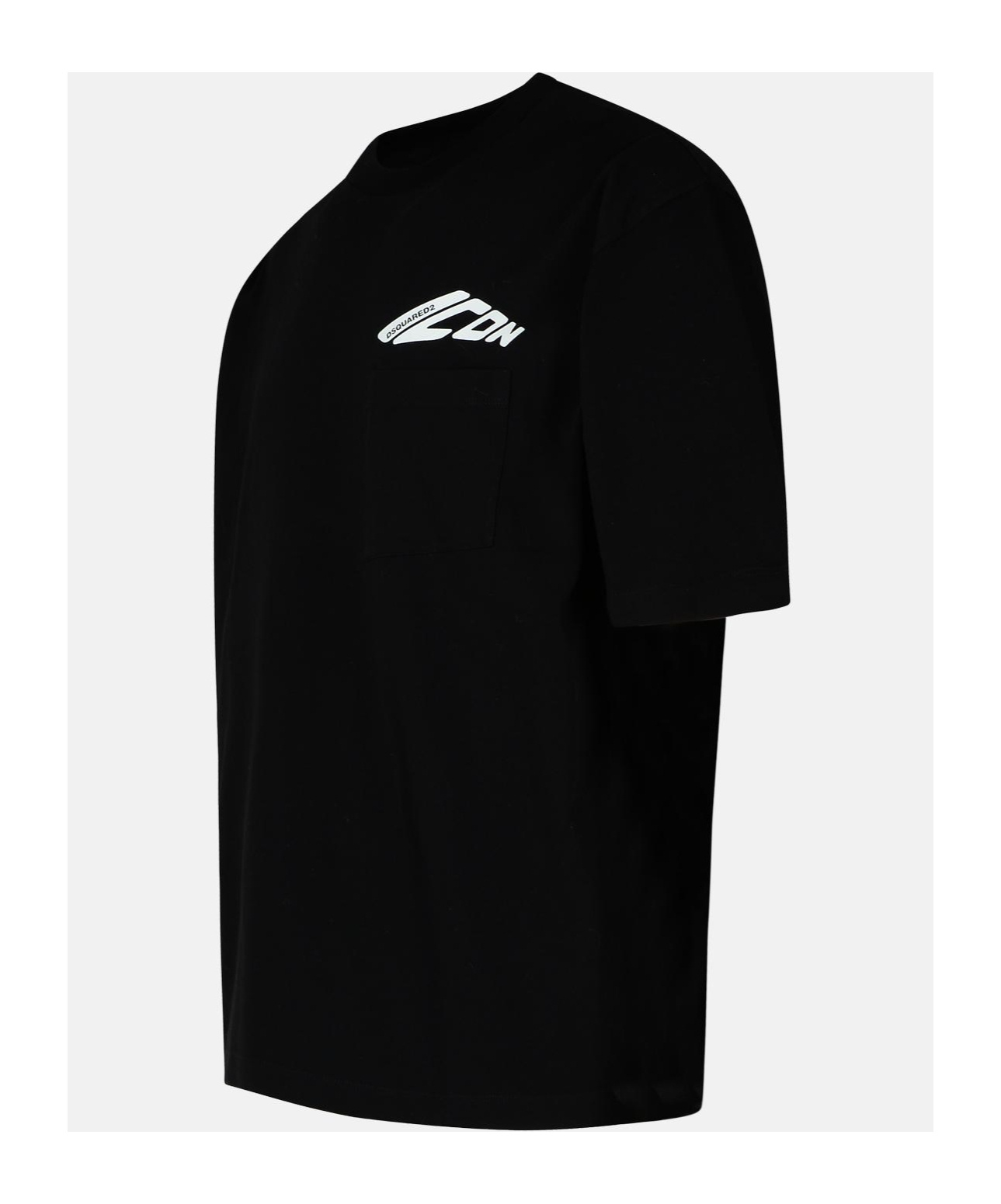 Dsquared2 Graphic Print Cotton Jersey T-shirt In Black