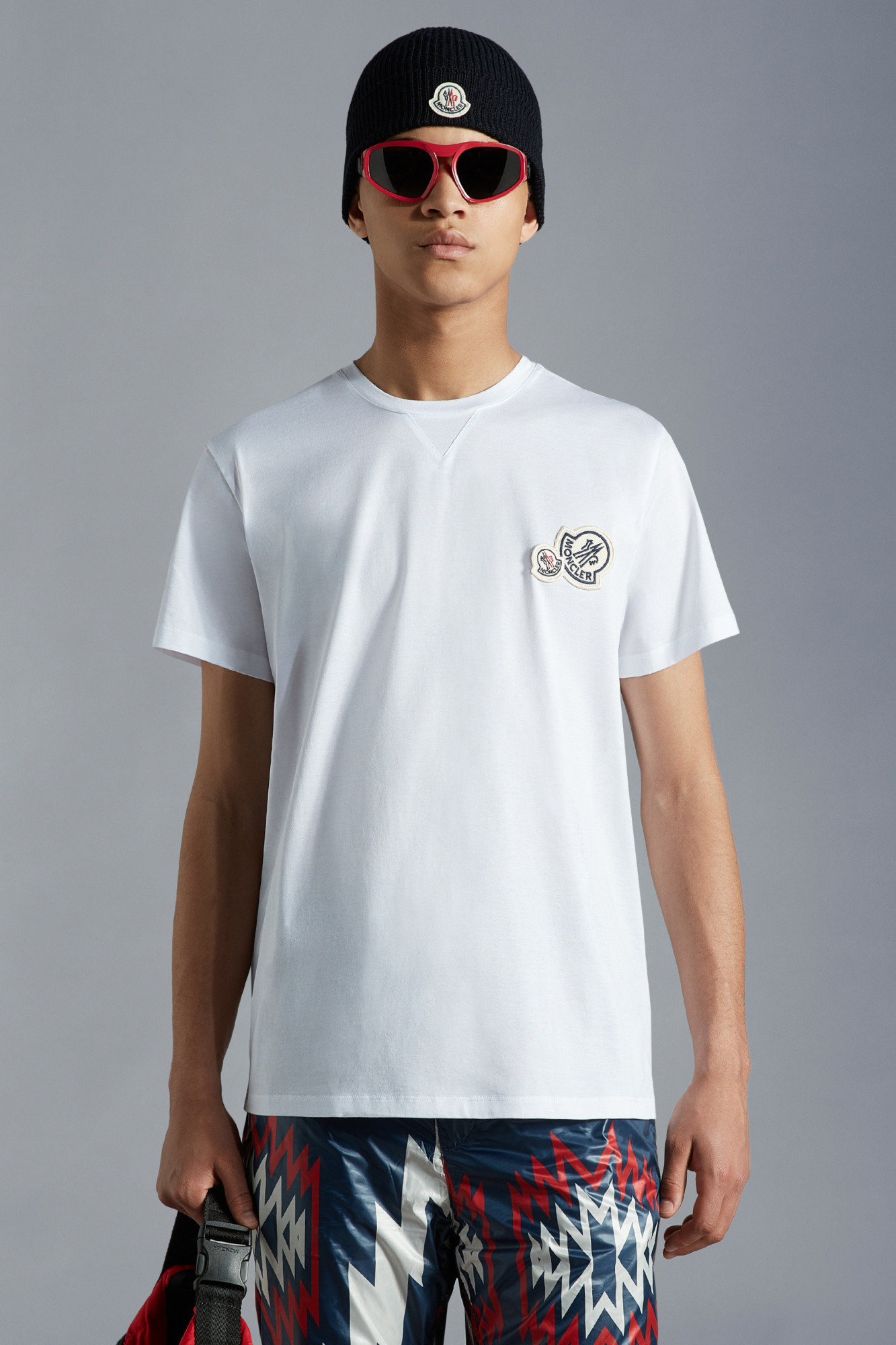 Moncler Logo-patch Cotton T-shirt In White