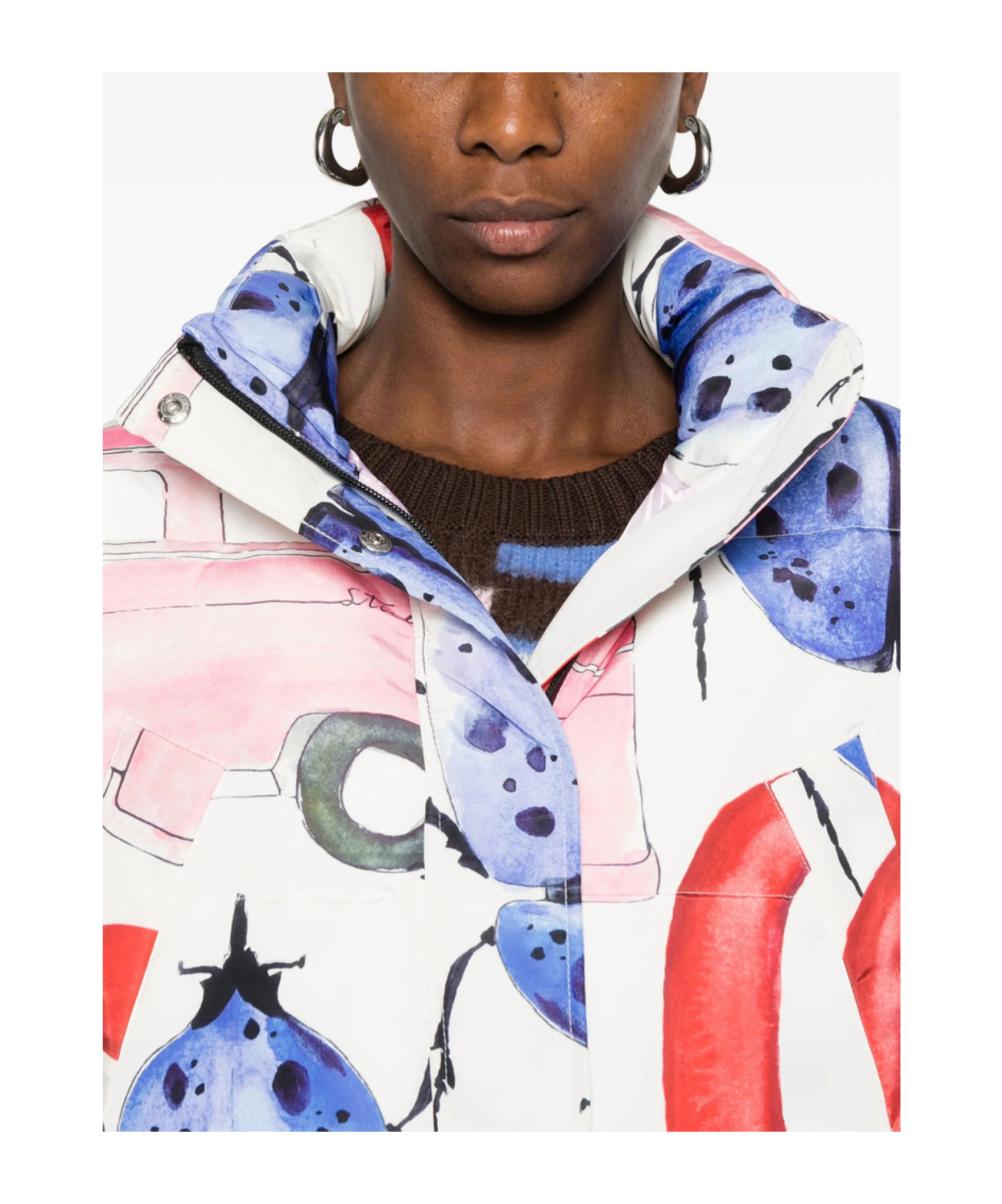 Stine Goya Patterned Printed Cotton Jacket In Multi