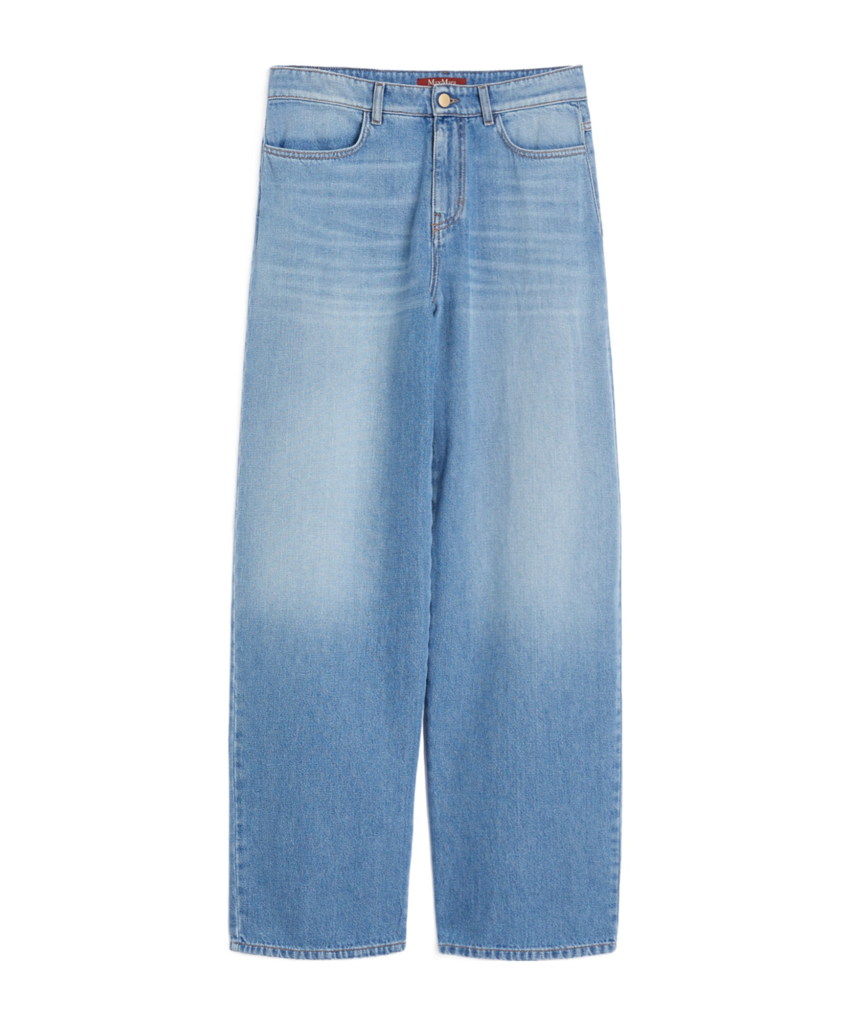 Max Mara Mid Rise Oversized Jeans In Light Blue In Blue