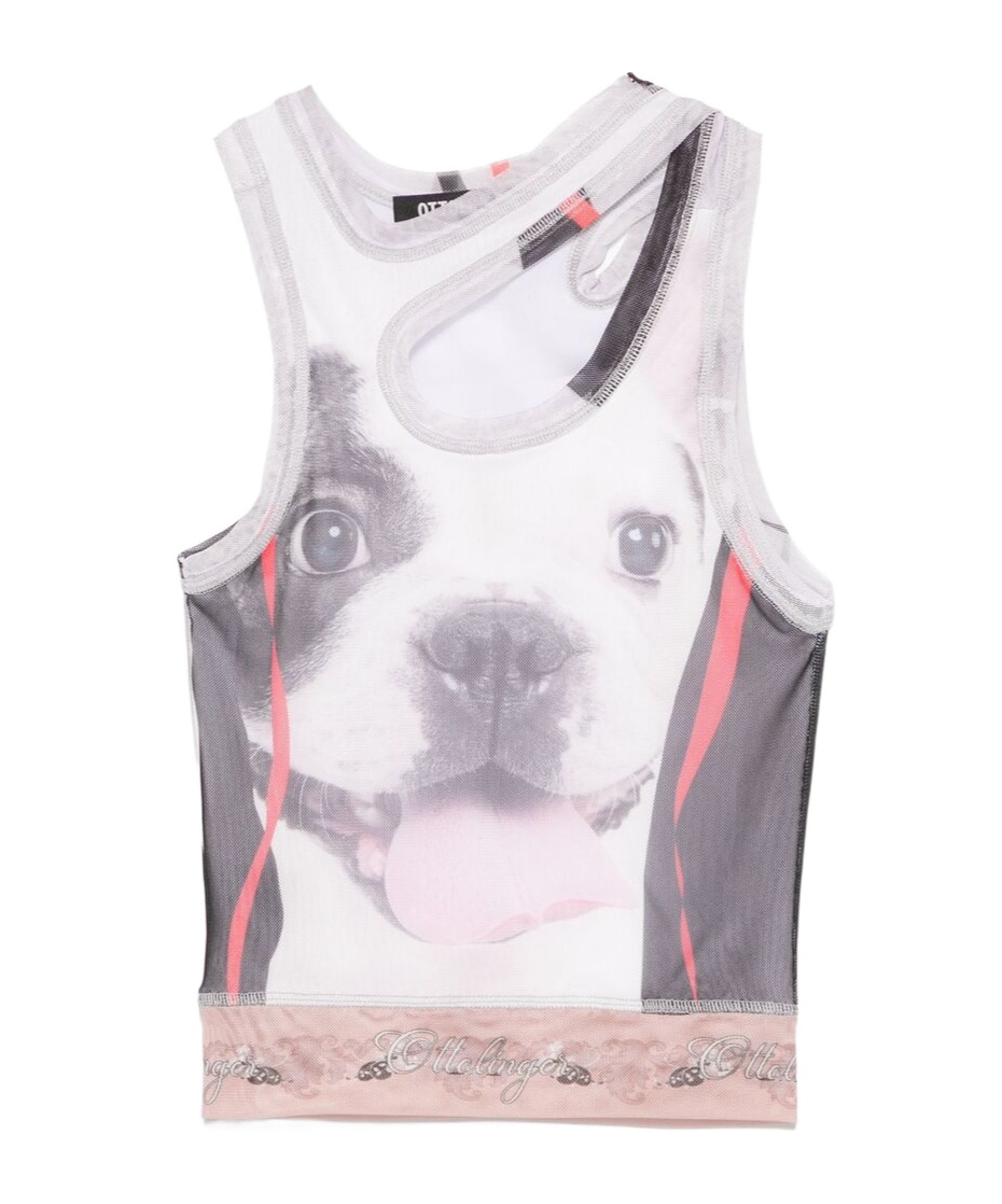 Ottolinger Mesh Tank Top In White