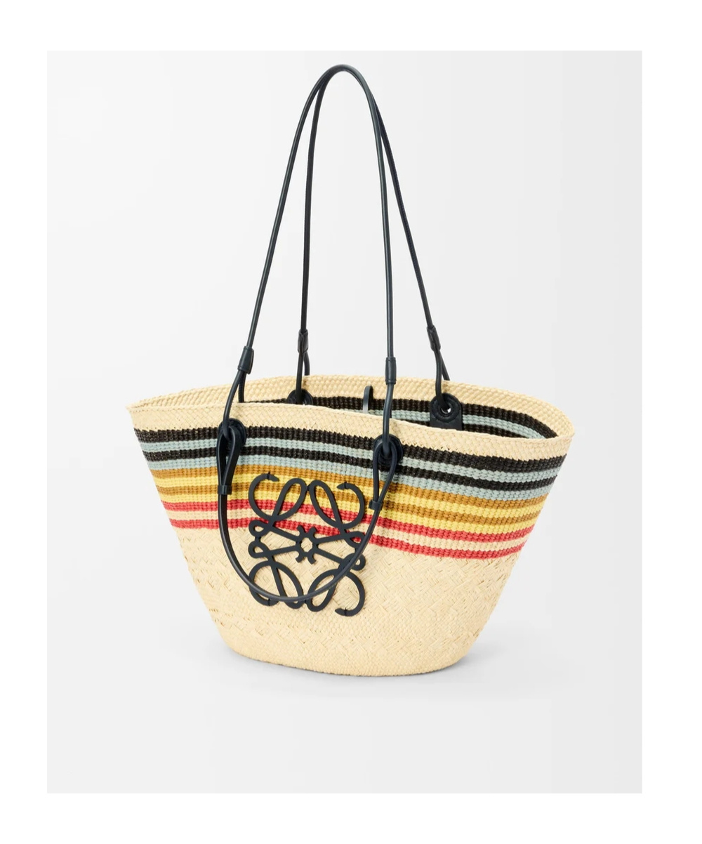 Loewe Medium Anagram Basket In Iraca Palm And Calfskin