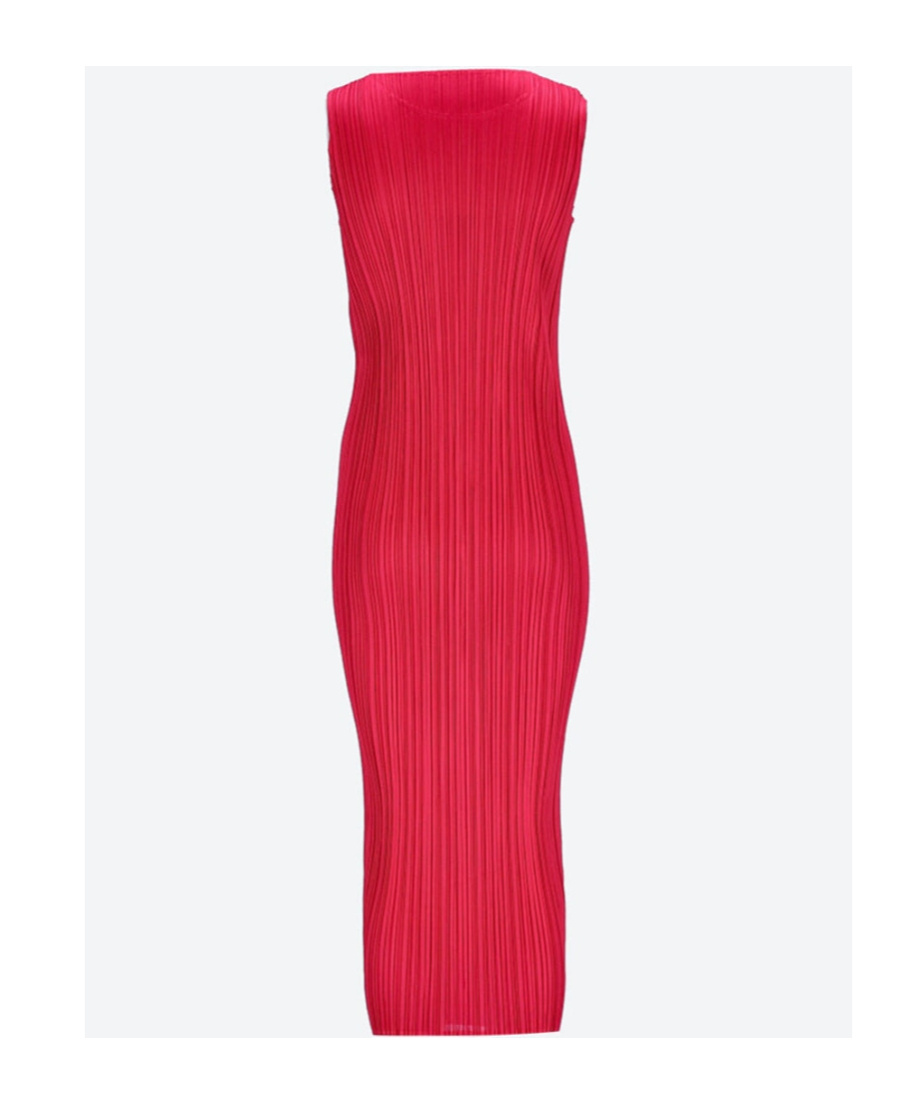 Issey Miyake Sleeveless Dress In Red