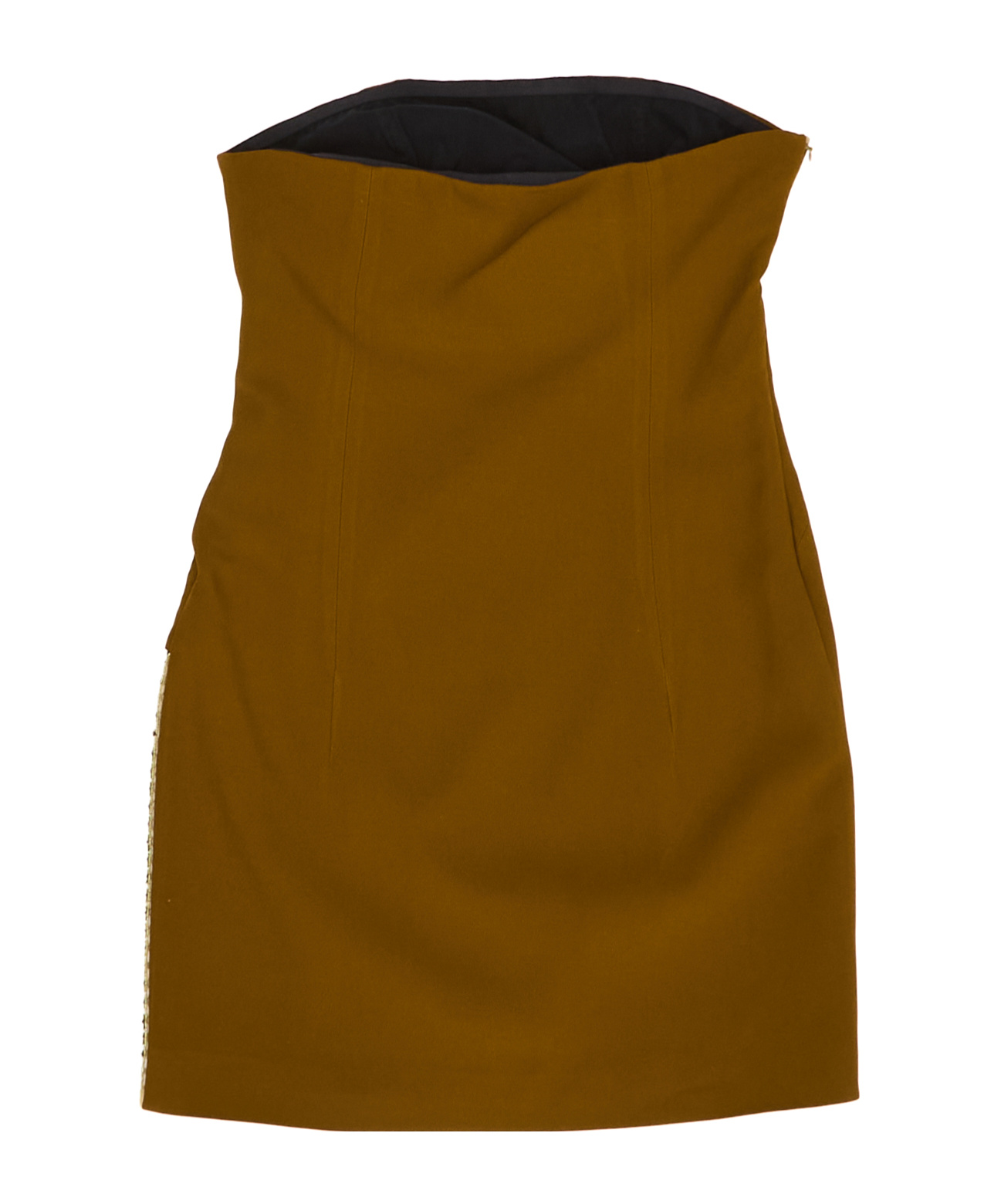 Attico Mesh-panelled Minidress In Brown