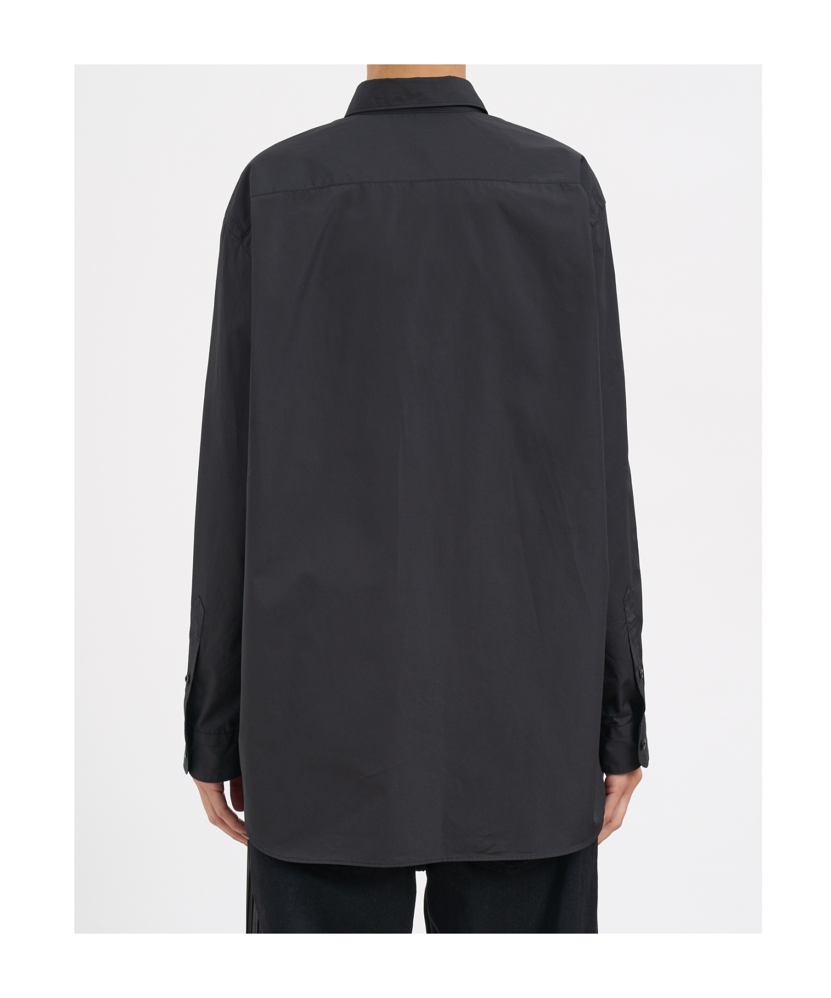 Junya Watanabe Button-down Long-sleeved Shirt In Black