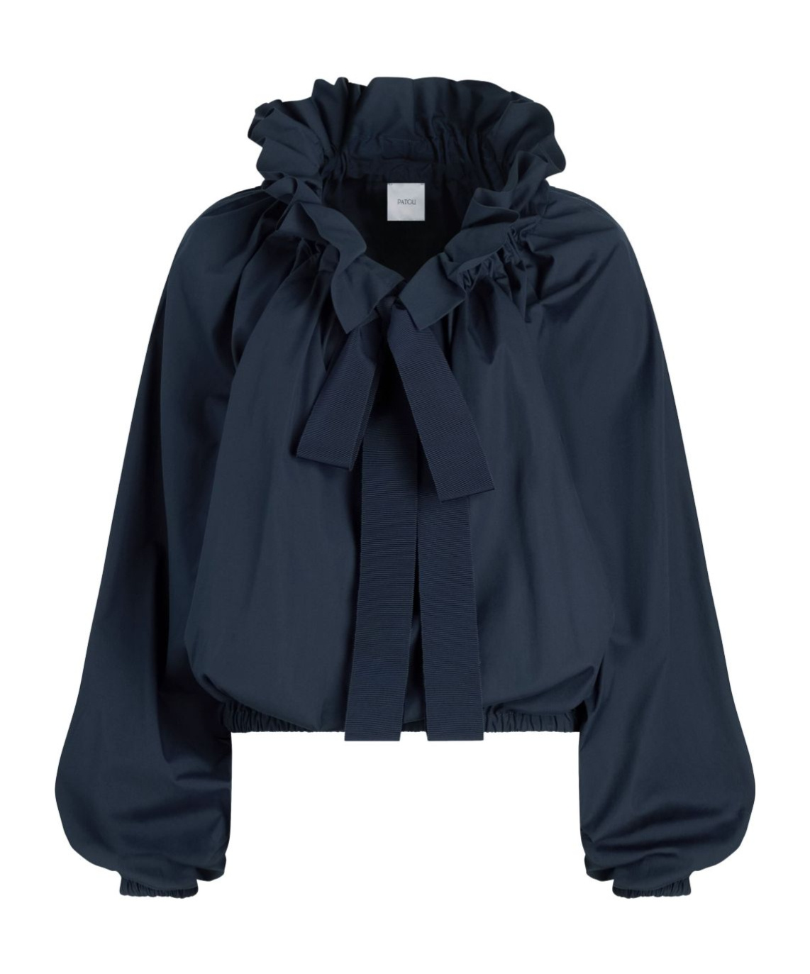Shop Patou Iconic Drawstring Blouse In Black