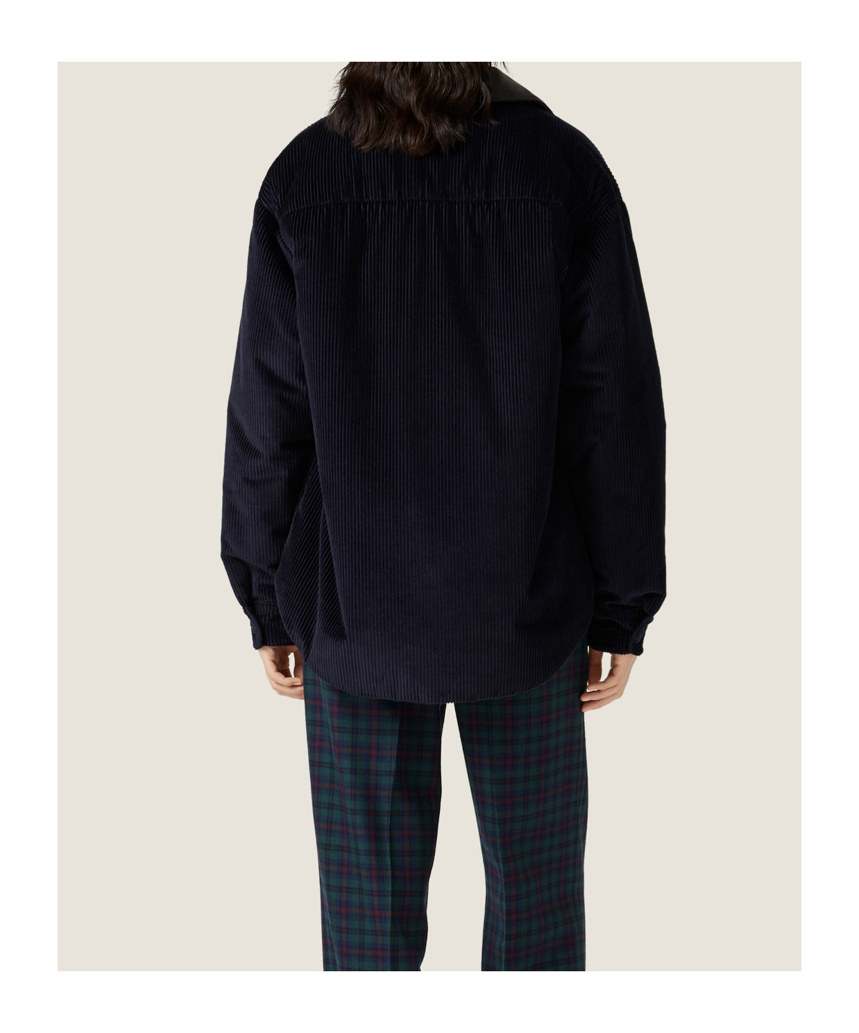 Miu Miu Corduroy Down Jacket In Blue