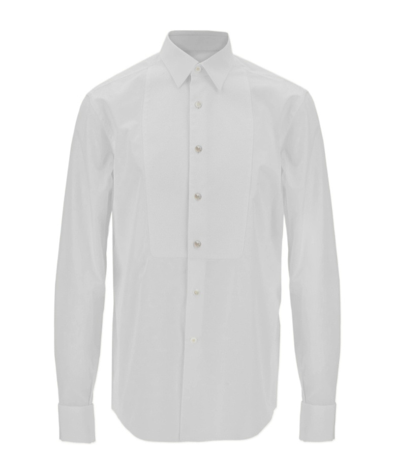Ferragamo Tuxedo Shirt In White