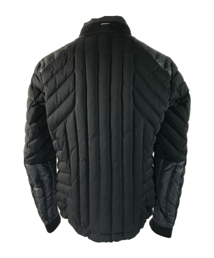 Hugo Boss Quilted Vertical Collar Down Jacket In Black