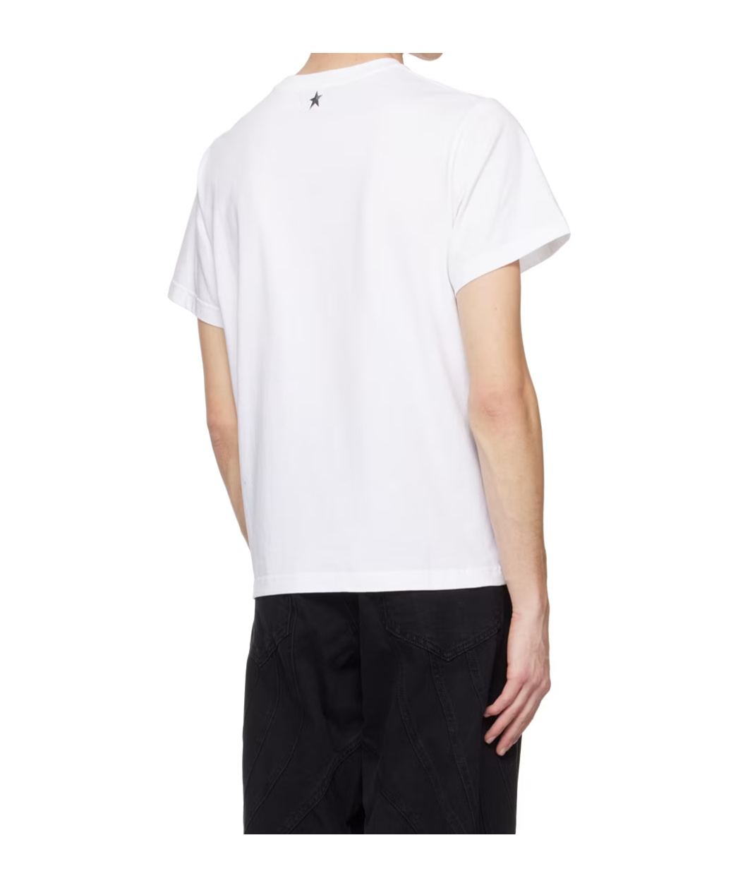 Mugler Round-neck Printed T-shirt In White