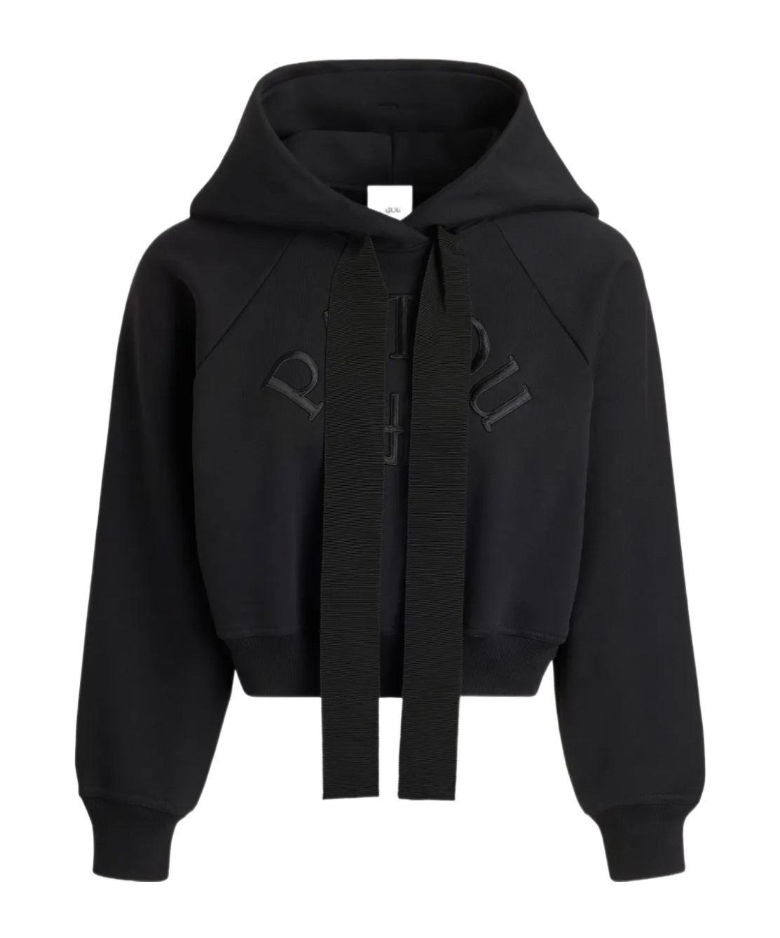Patou Knitwear Hood Cropped Ribbed Cuffs In Black
