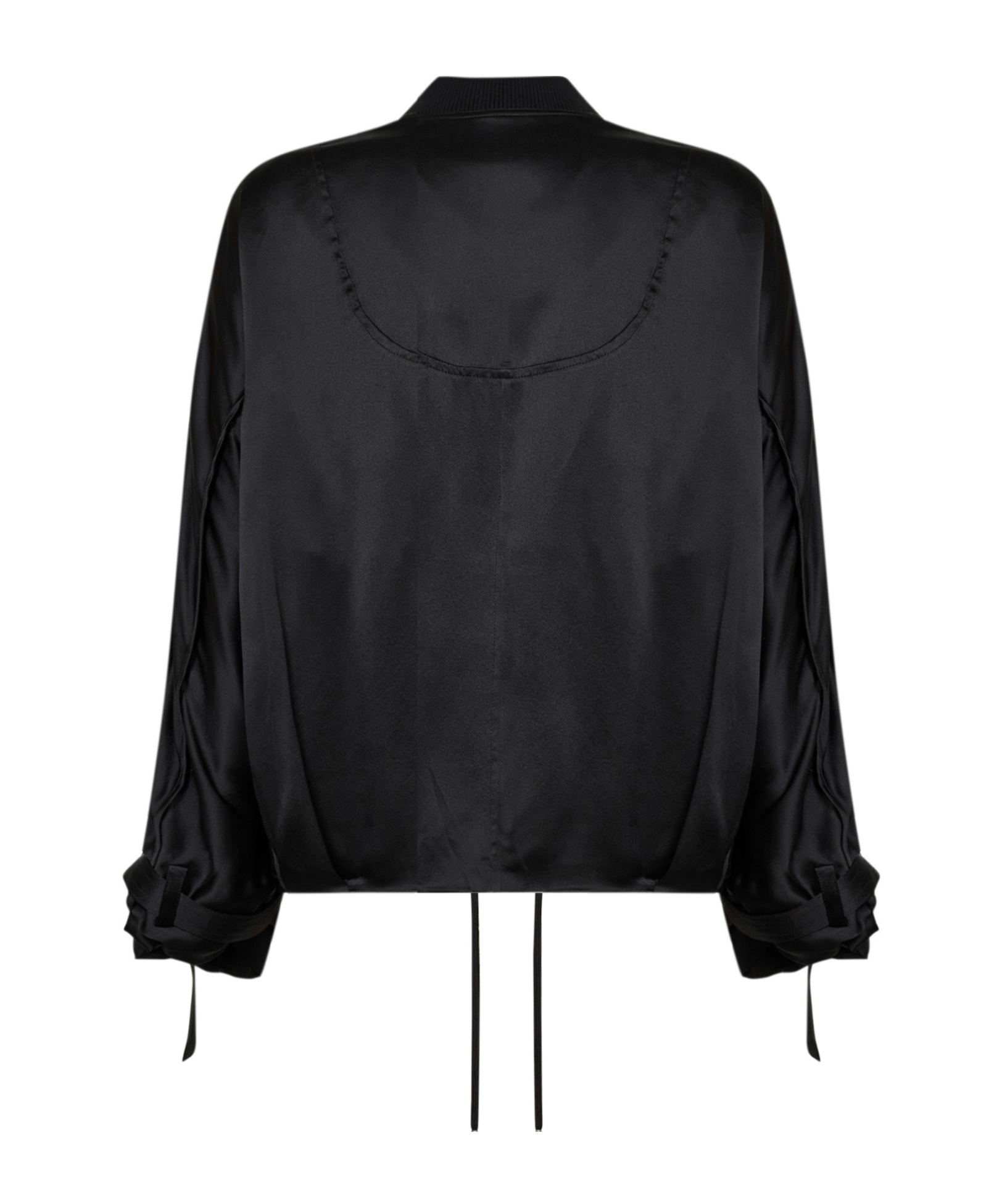 Co Oversized Drawstring Bomber Jacket In Black