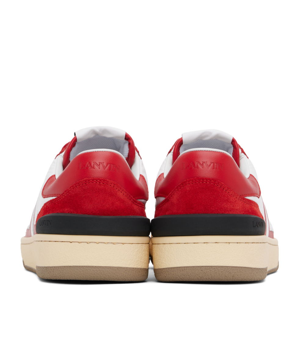 Lanvin Clay Sneakers Suede Inserts In Red