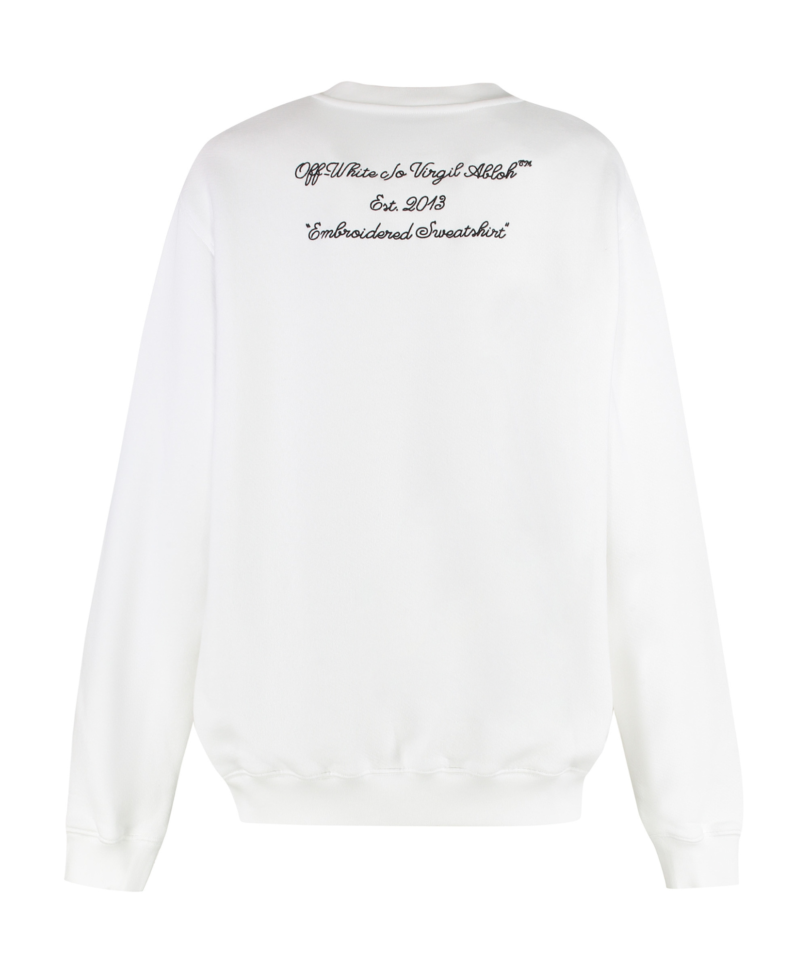 Off-white Cotton Crew-neck Sweatshirt In White