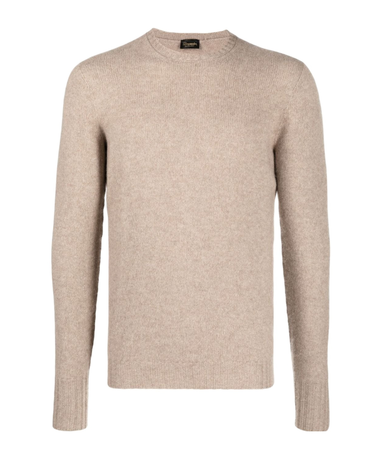 Drumohr Crew-neck Cashmere Jumper In Nude