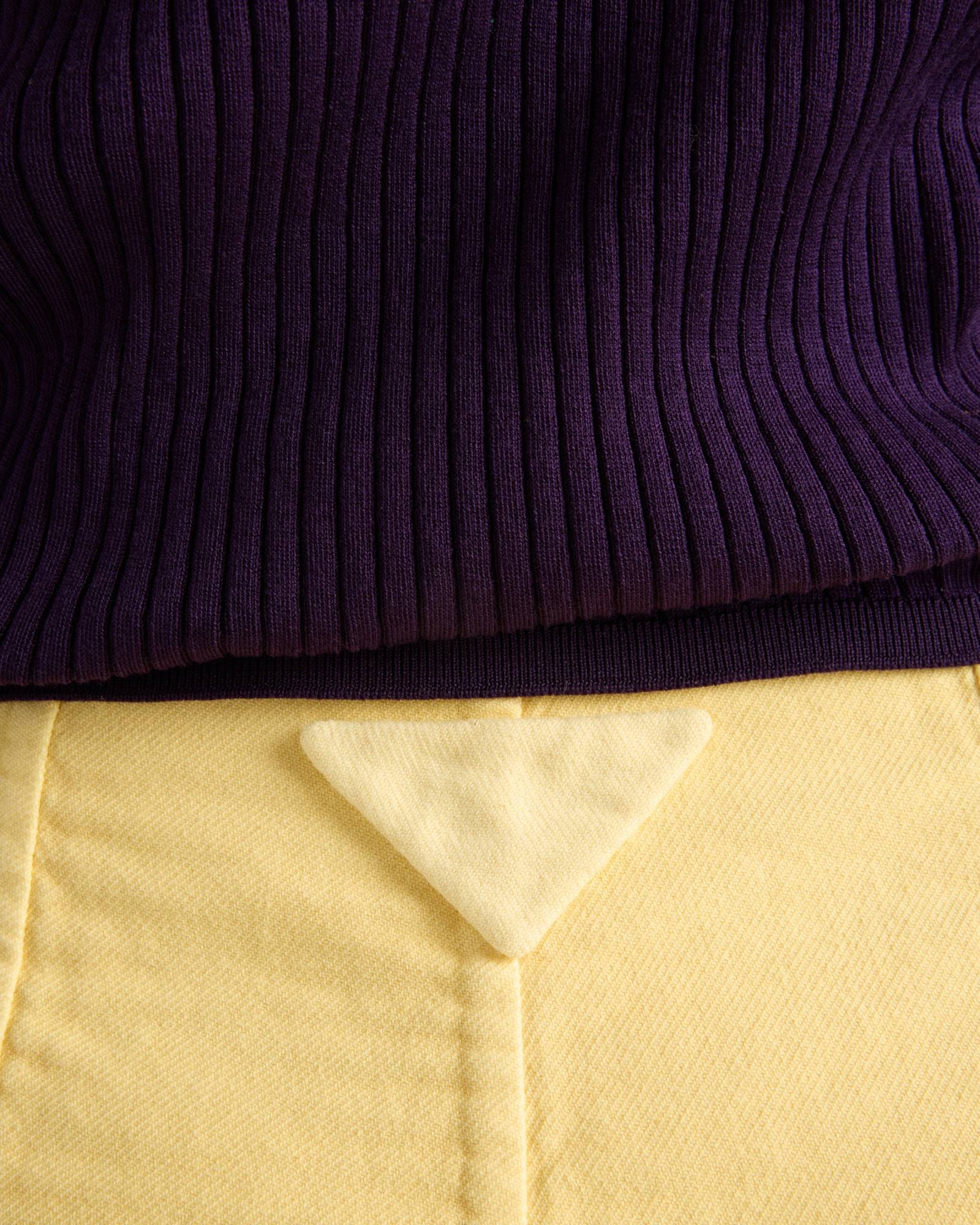 Prada Logo Patch Double Mini Shorts In Yellow