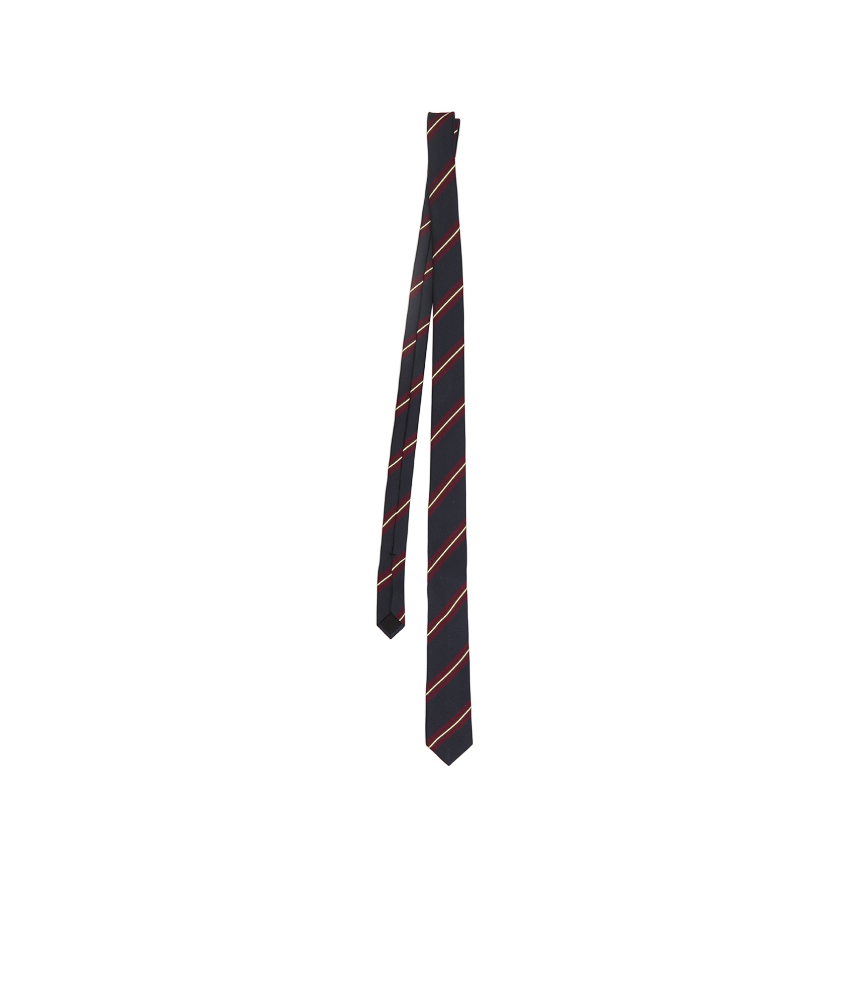 Celine Striped Tie In Black