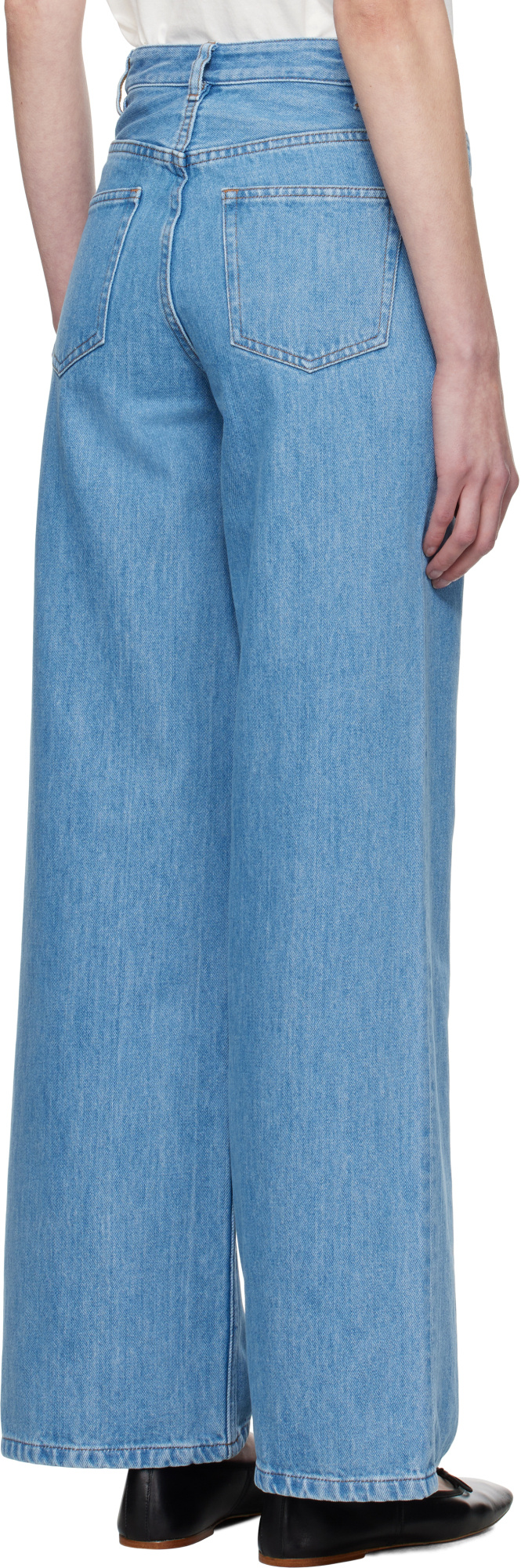 Apc Elisabeth Jeans Trousers Belt Loops In Blue