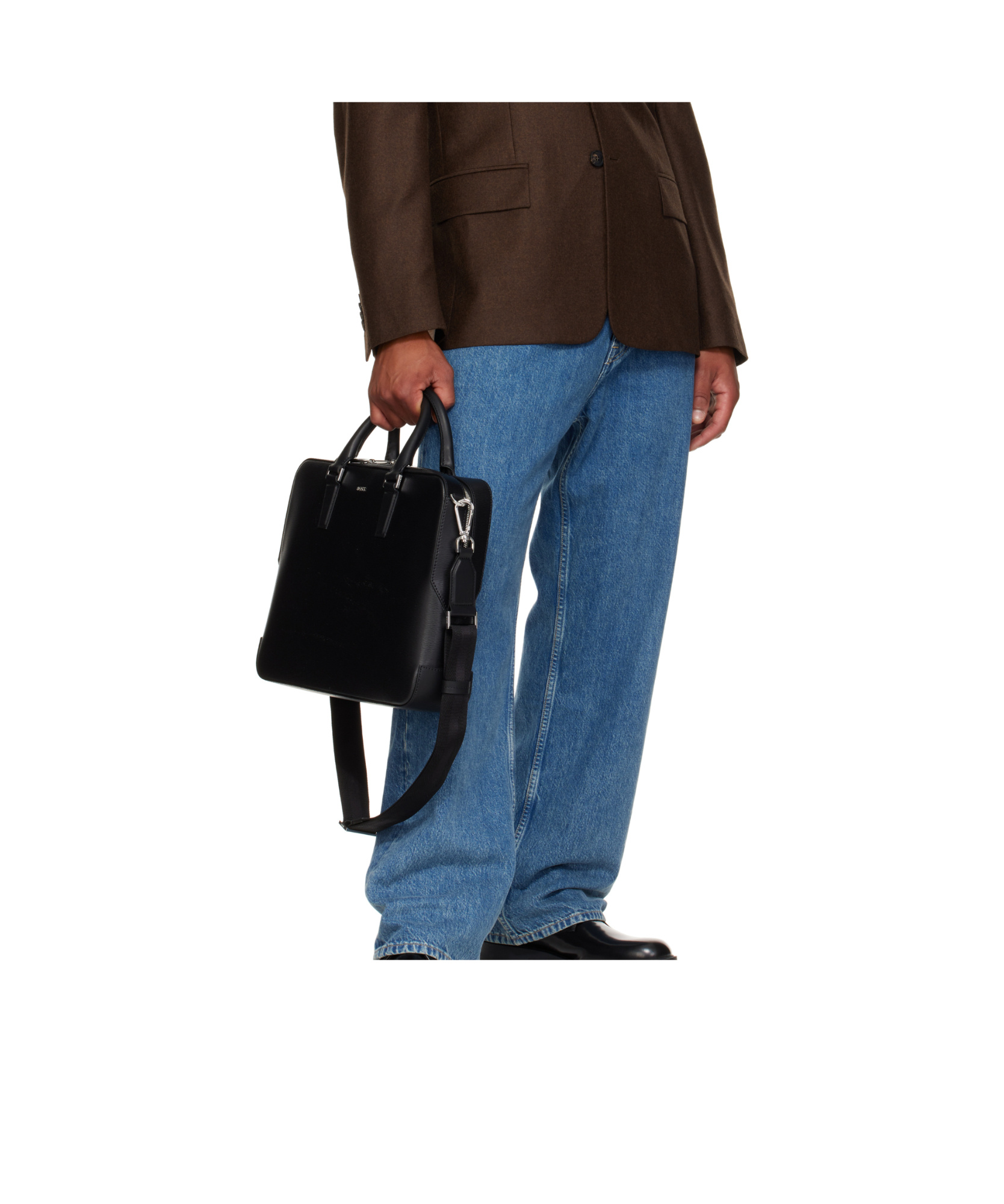 Hugo Boss Zipper Briefcase In Black