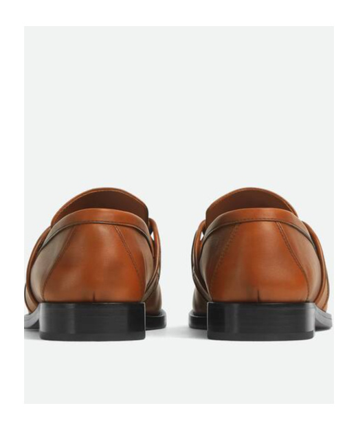 Bottega Veneta Leather Astaire Loafers Knot Detail In Brown