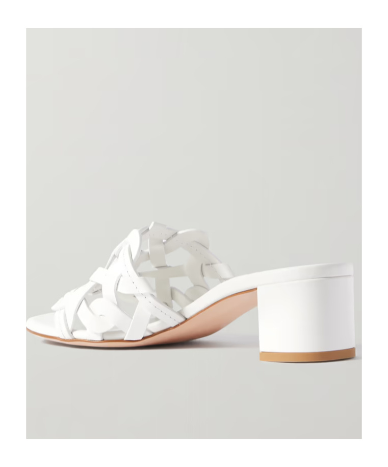 Gianvito Rossi 55mm Leather Sandals In White