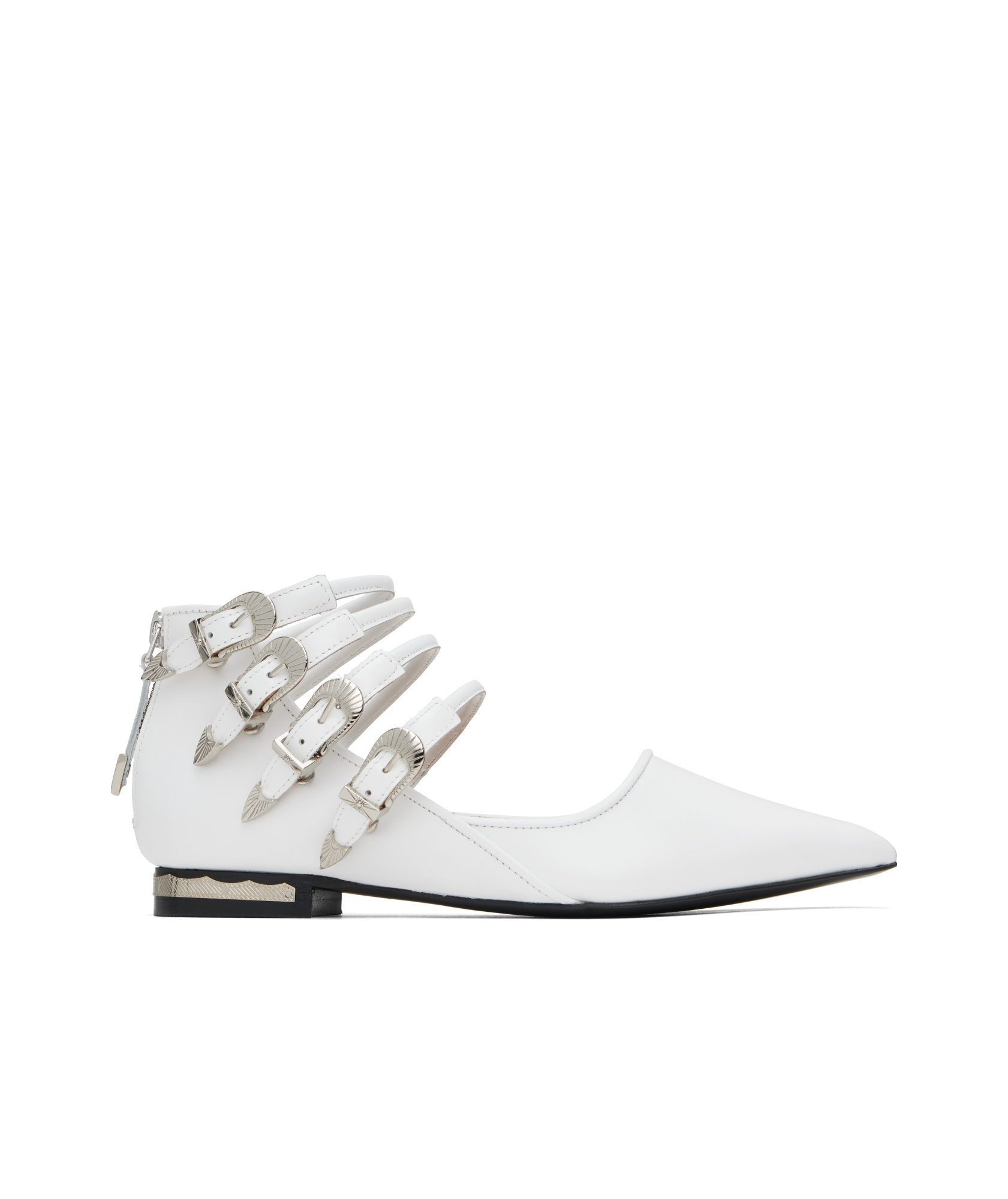 Shop Toga Polido Multi Strap Ballerina Flats In White