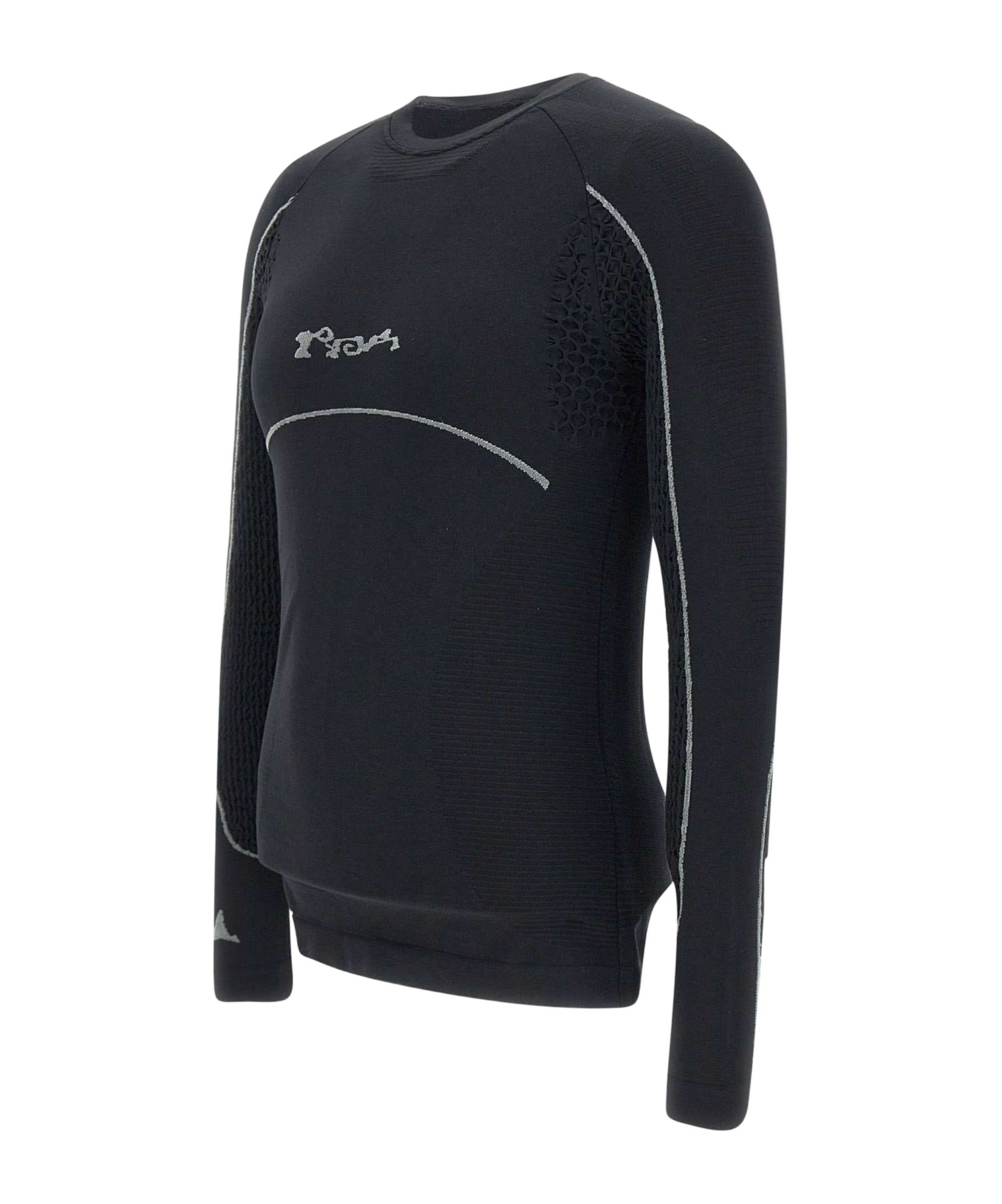 Roa T-shirt Stretch Fabric Textured Panels In Black
