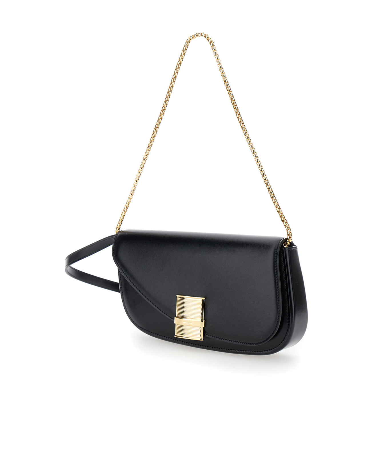 Ferragamo Salvatore Fiamma Xs Crossbody Bag In Black