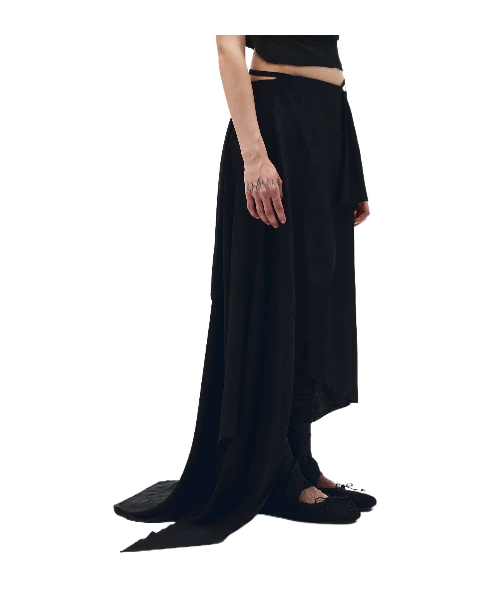 Ann Demeulemeester Sirka Deconstructed Asymmetric Skirt In Black