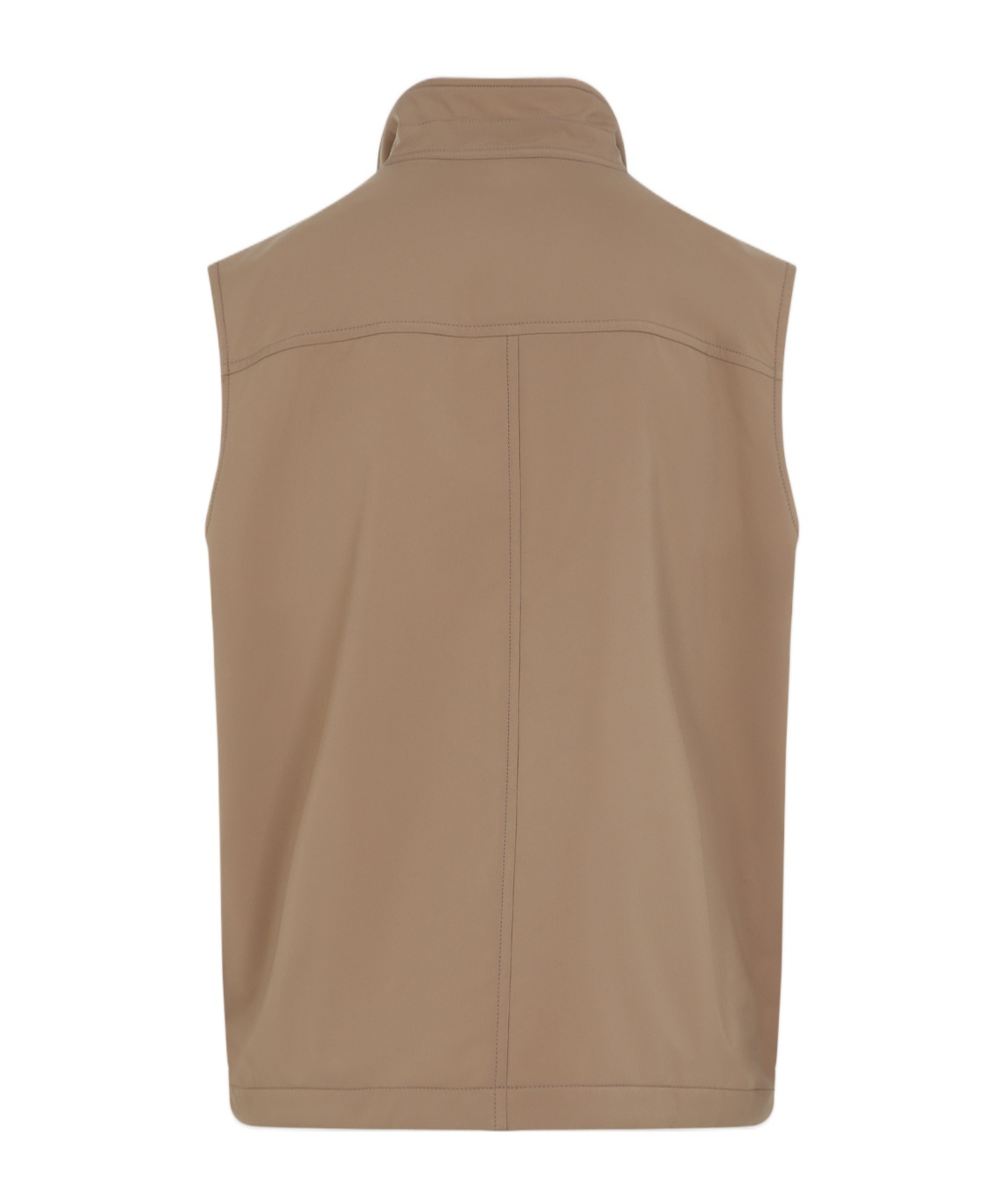Brioni Logo Zip-up Gilet In Nude