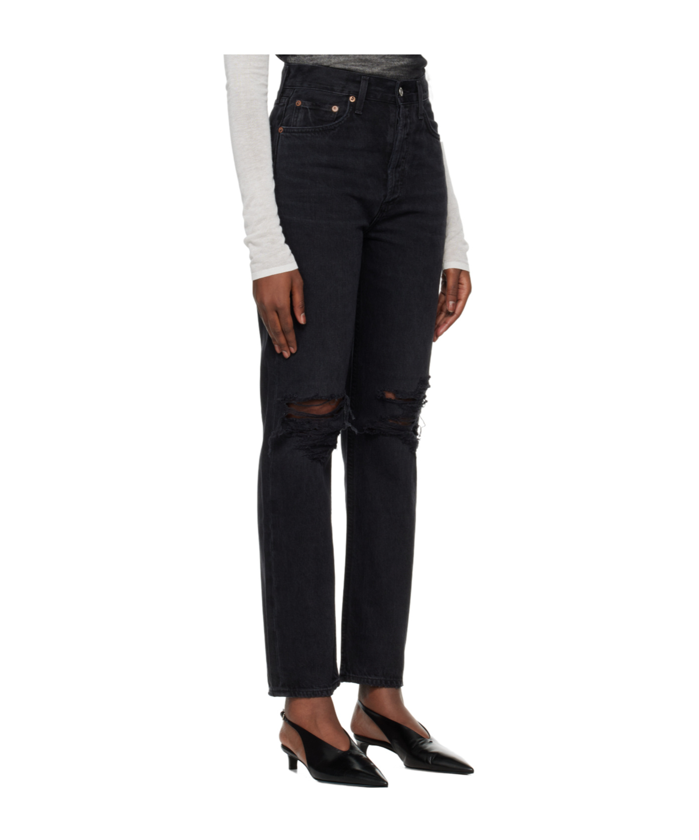 Agolde 90's Pinch Waist In Black