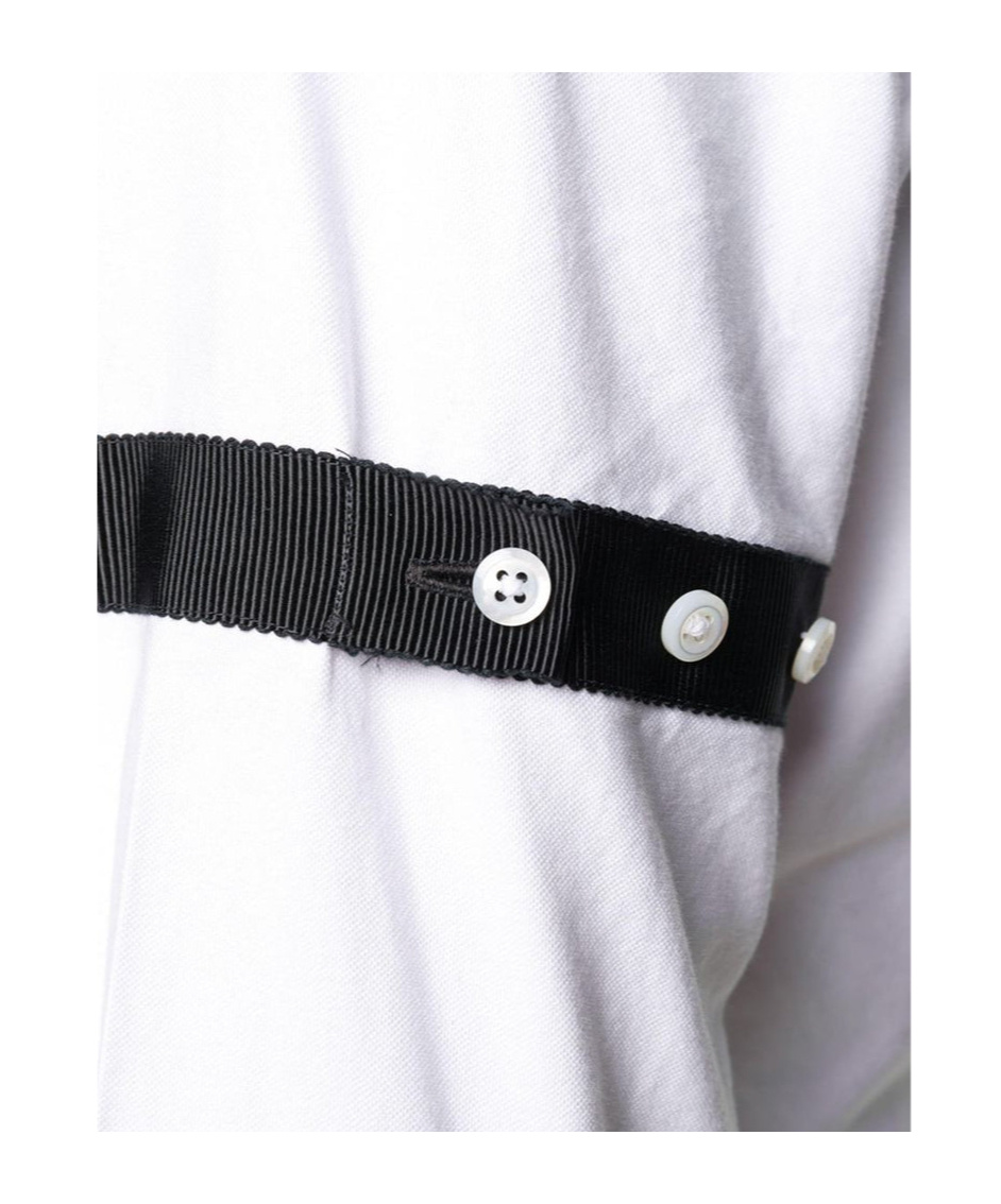 Thom Browne Straight Fit Long Sleeved Shirt In White