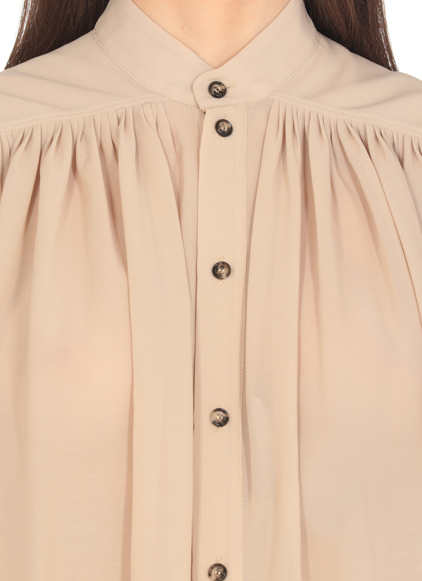Philosophy Di Lorenzo Serafini Pleated Detail Blouse In Neutral