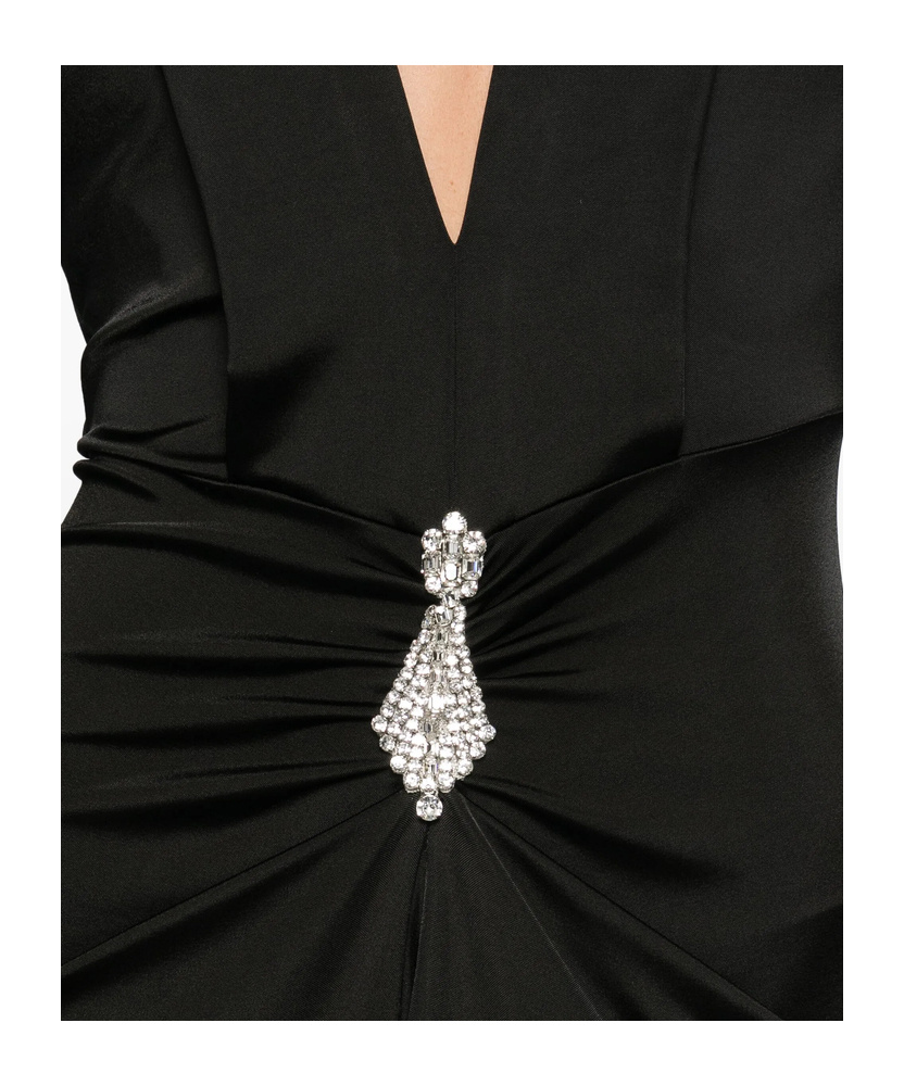 Shop Victoria Beckham Long-sleeved Maxi Dress