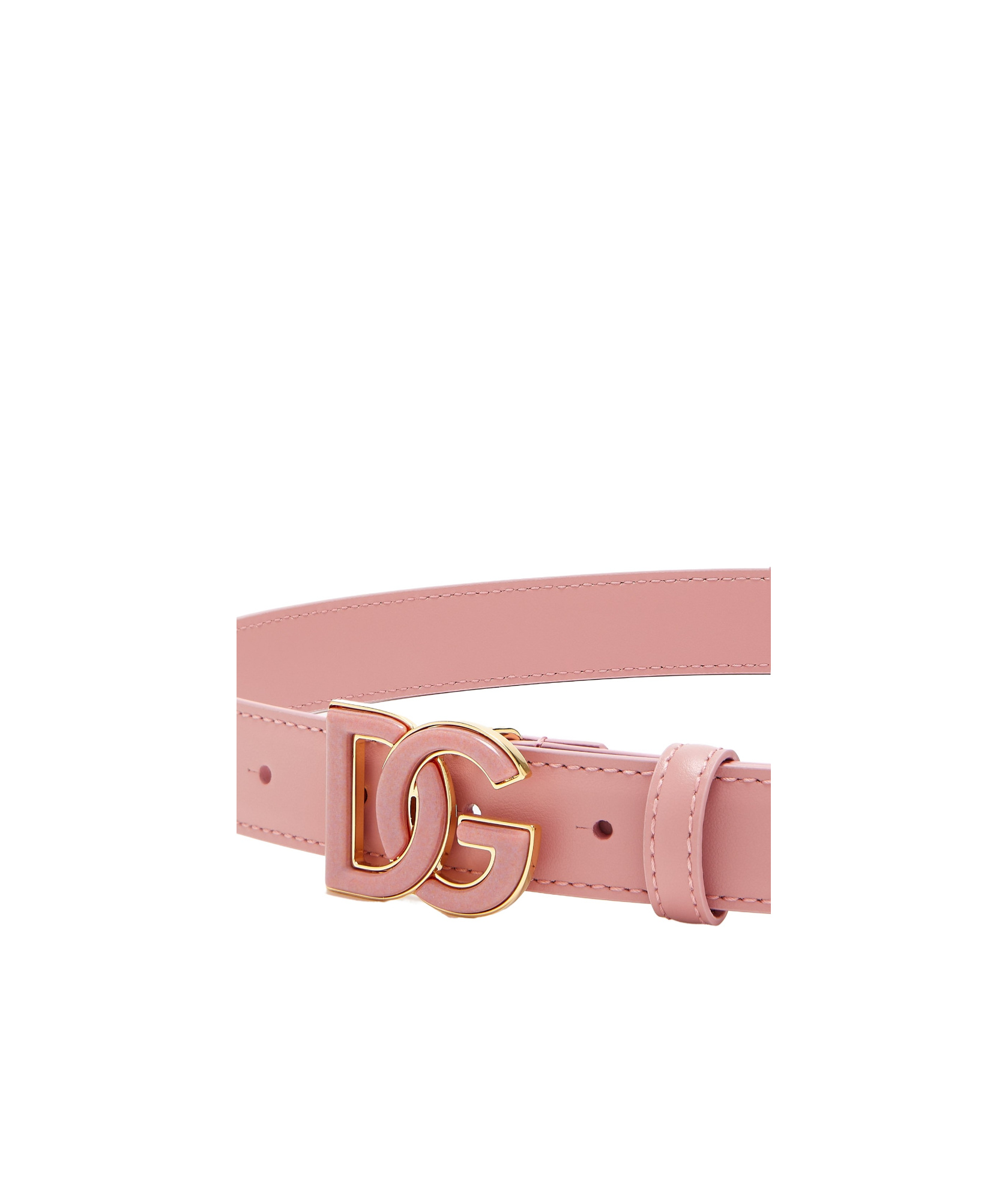 Dolce & Gabbana Dg Logo Buckle Belt In Pink