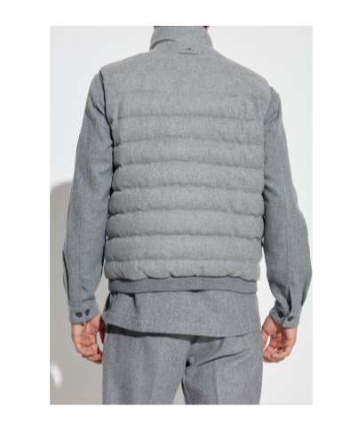 Paul & Shark Quilted Vest In Gray