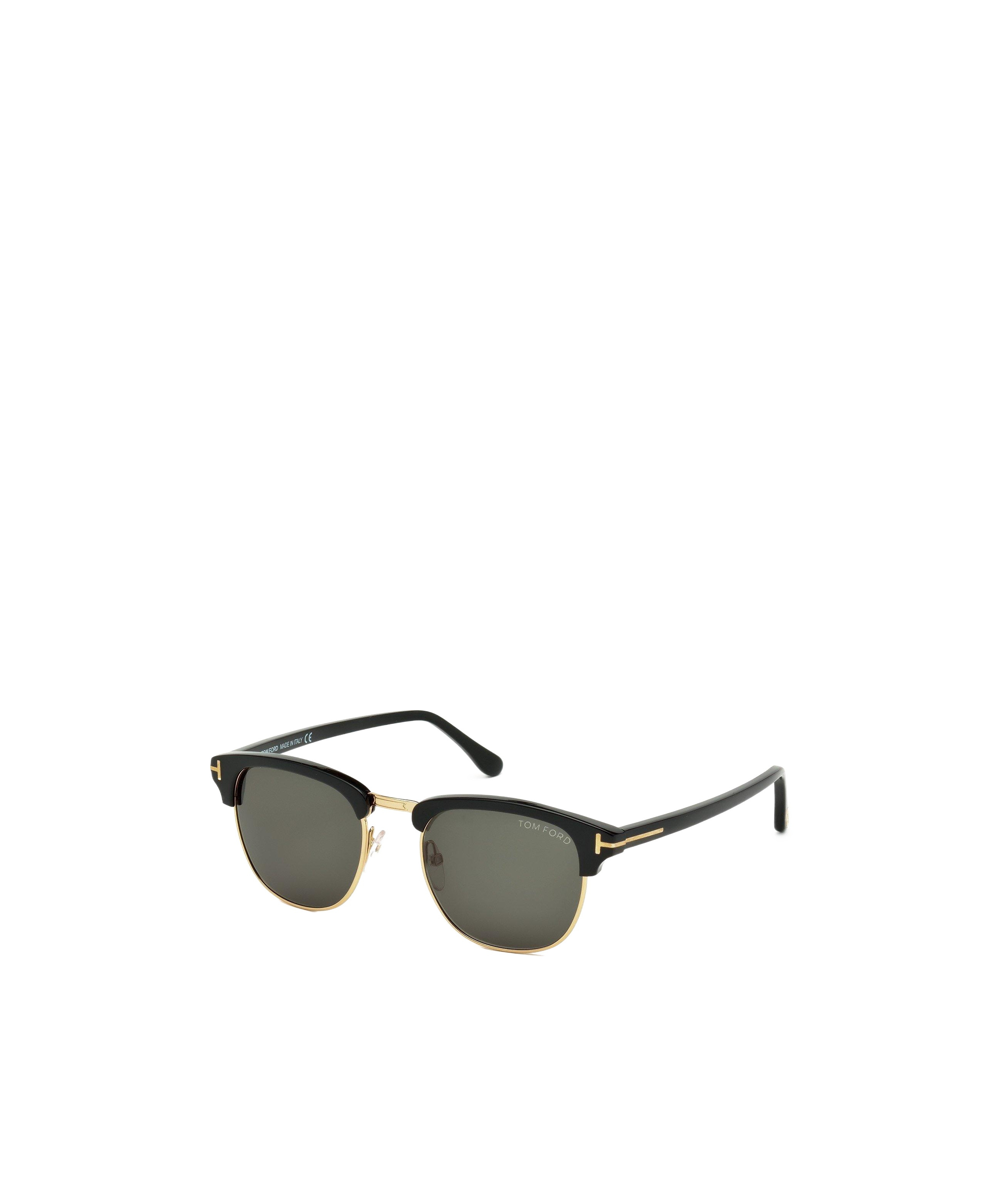 Tom Ford Half-frame Sunglasses In Black