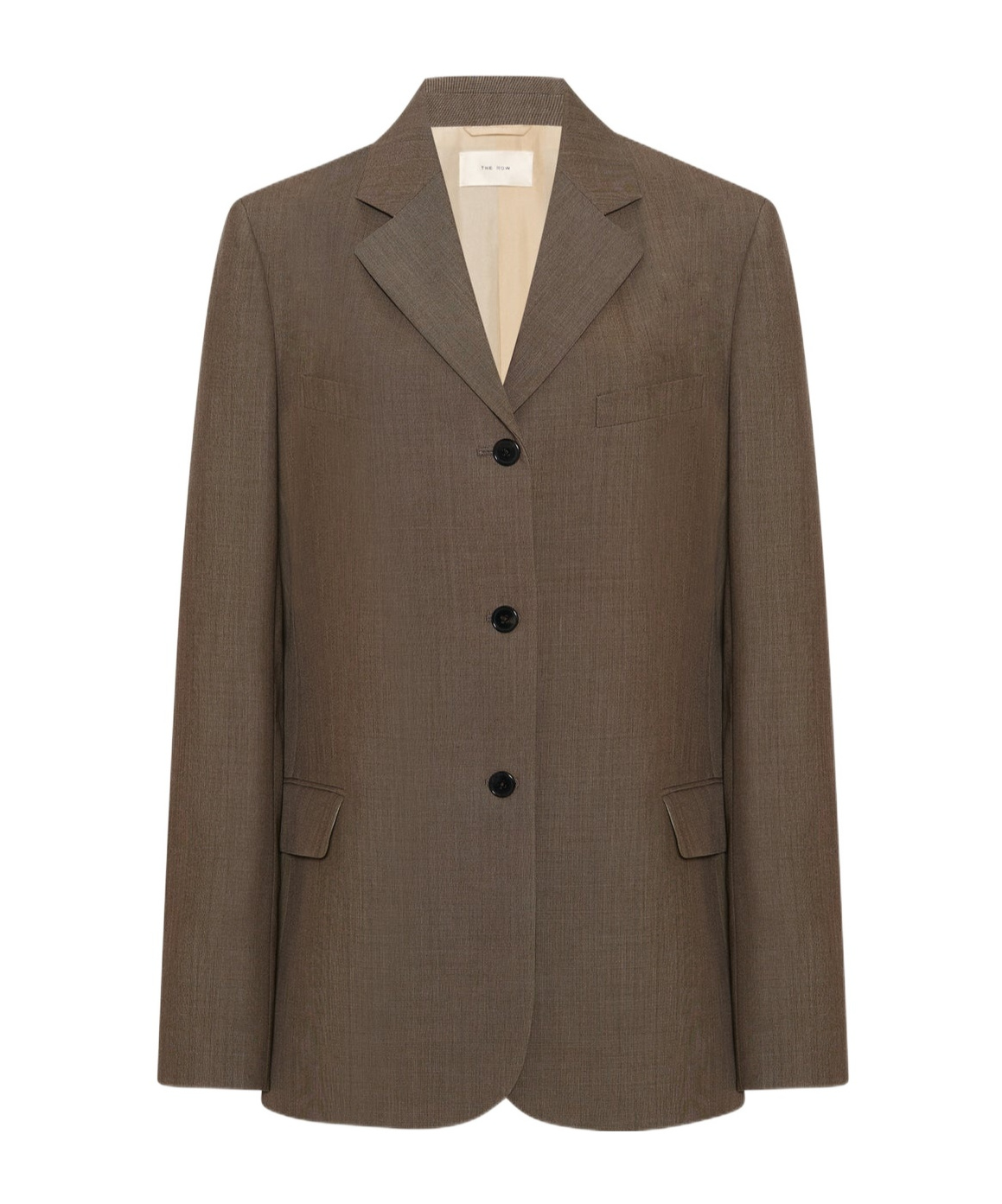 The Row Kimiko Wool And Silk Jacket In Brown