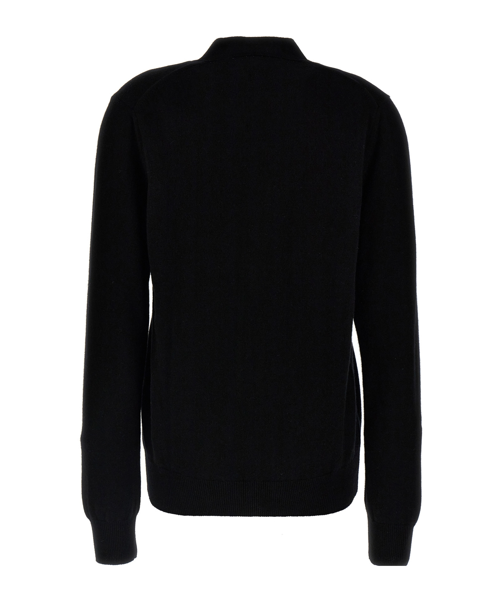Comme Des Garçons Play Overlapping Heart Wool Cardigan In Black
