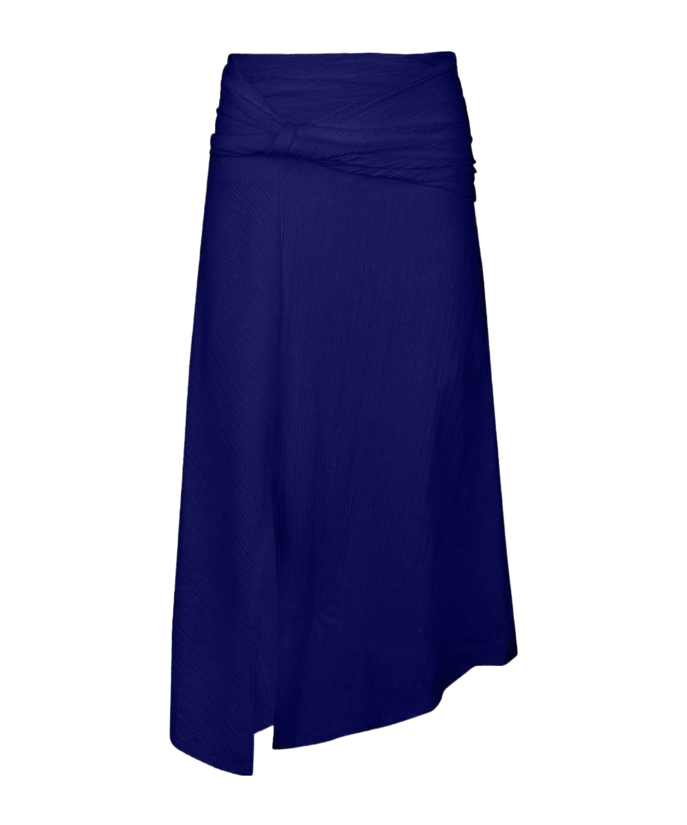 Victoria Beckham Front-split Midi Skirt In Blue