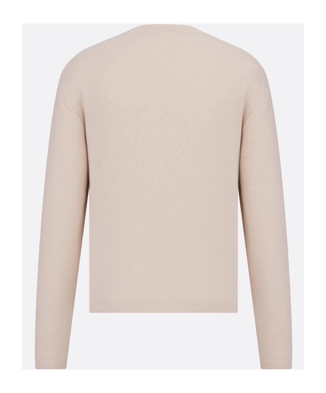 Dior Long-sleeved Wool Sweater In Nude