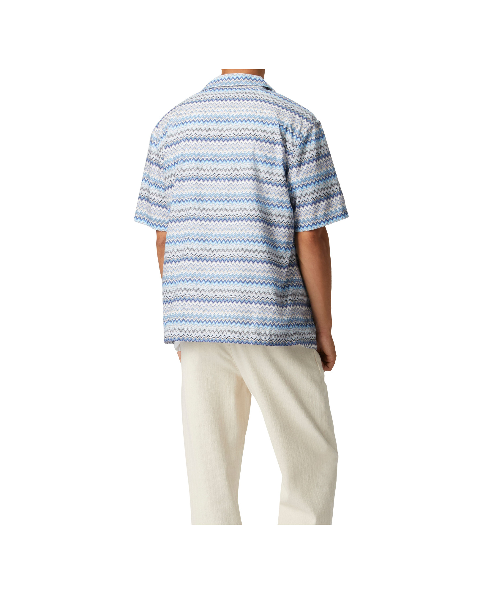 Missoni Men's Bowling Shirt | Size 52 | Us25sj05 Color Bw00w0s01fs In Multi