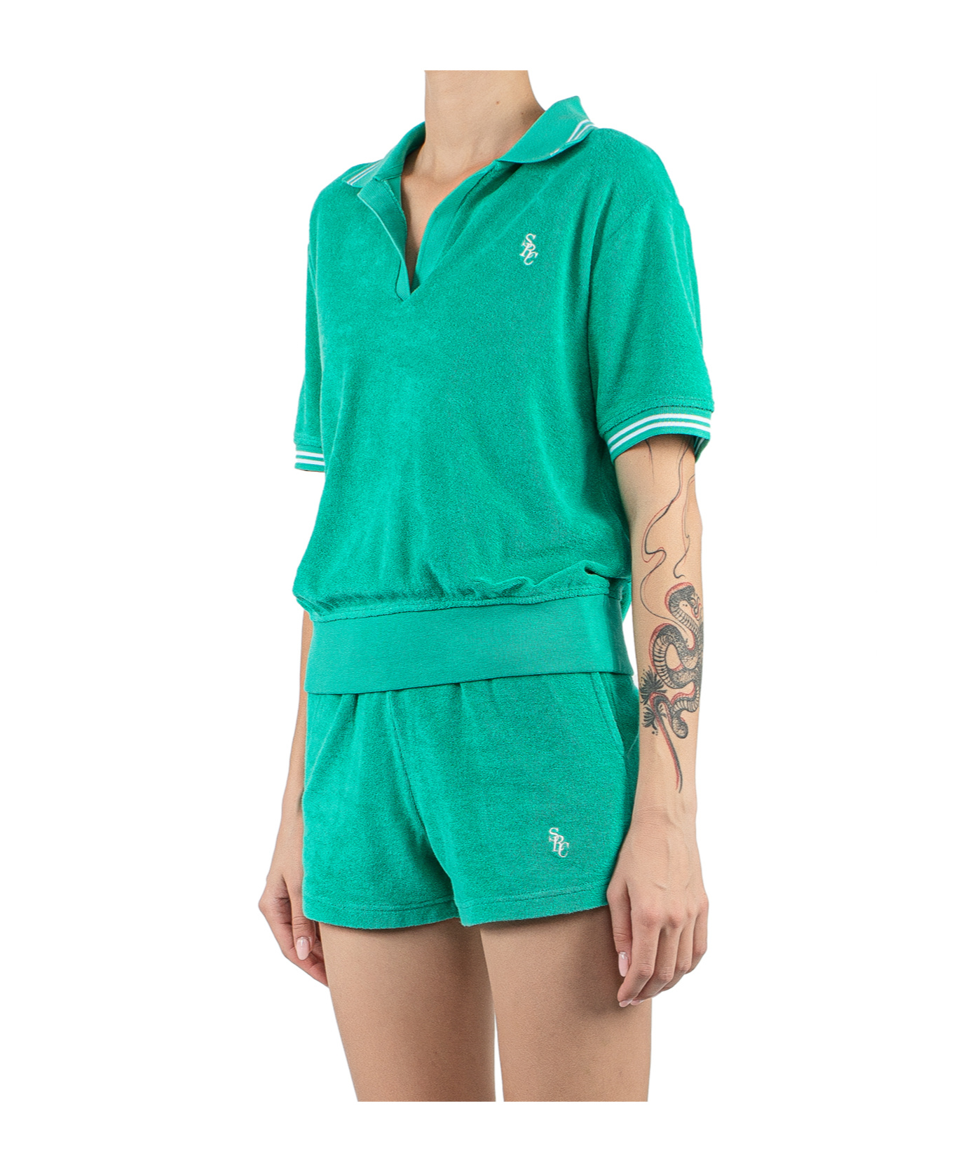 Sporty And Rich Sporty & Rich Polo In Green