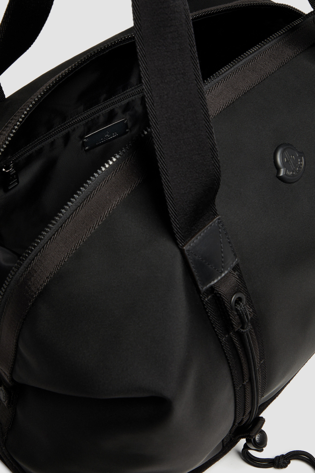 Moncler Panelled Canvas Holdall In Black