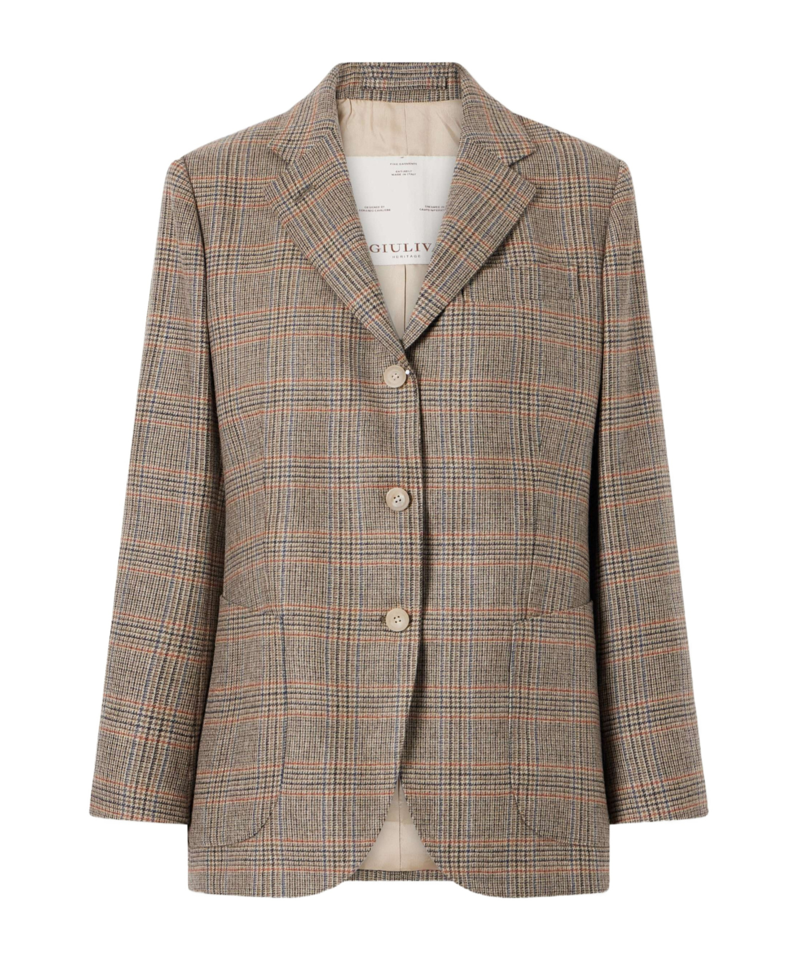 Giuliva Heritage Collection Wool And Cashmere-blend Blazer In Brown