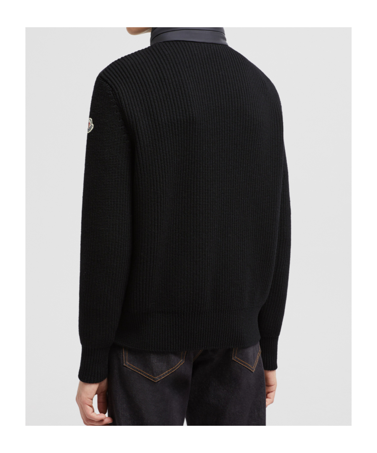 Moncler Logo-patch Cardigan In Black