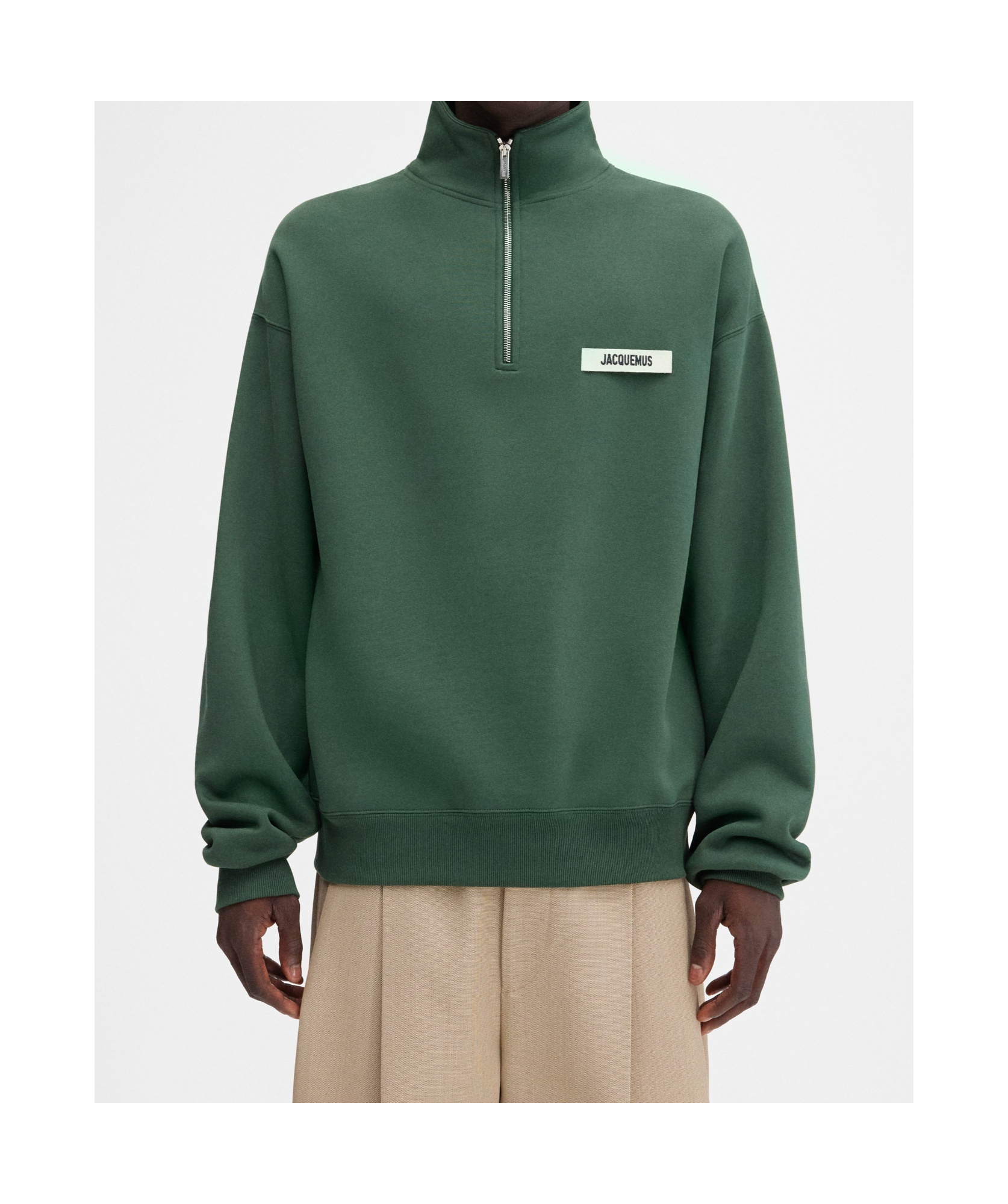 Jacquemus Gros-grain Sweatshirt In Green